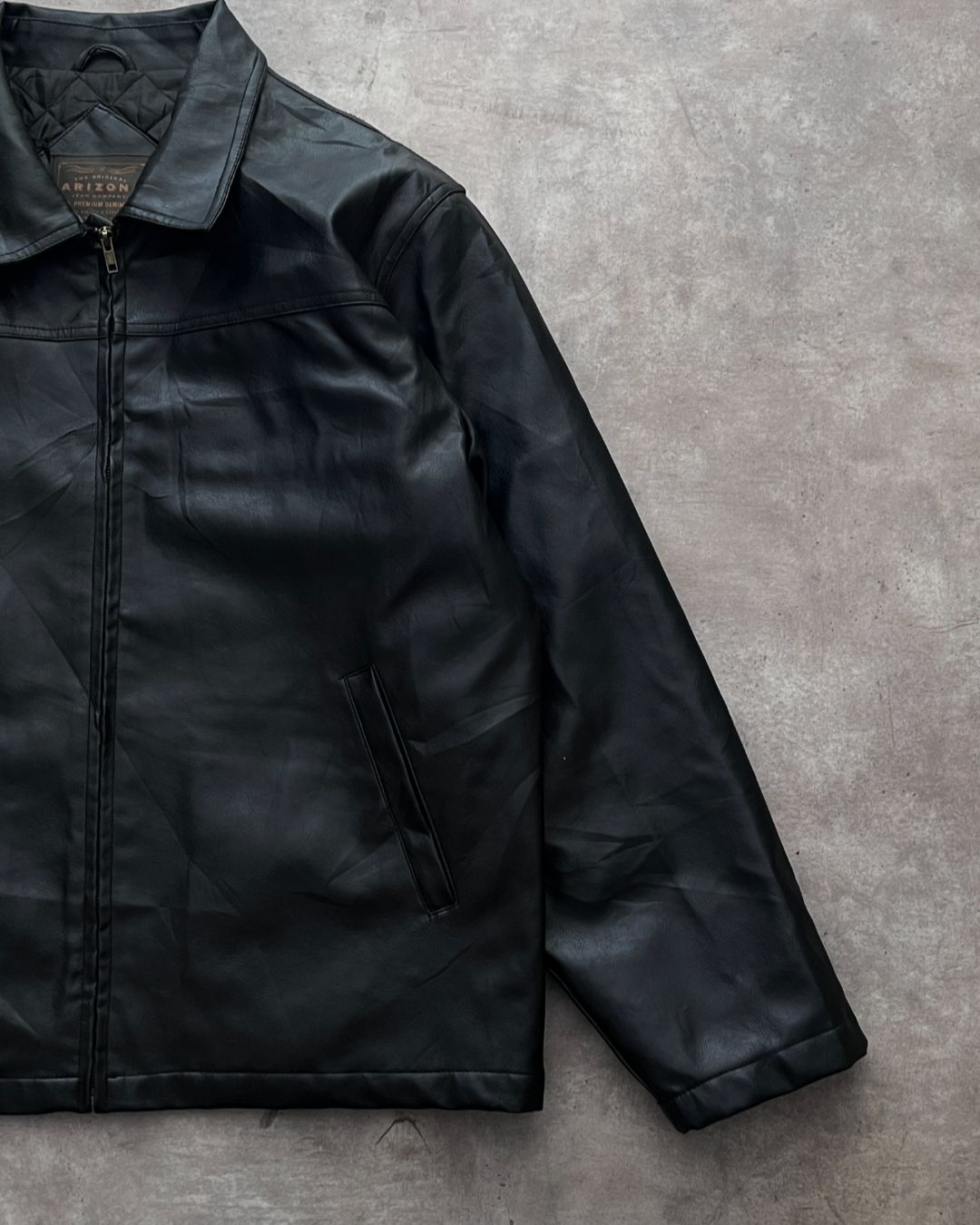 LEATHER BLACK JACKET (XL)