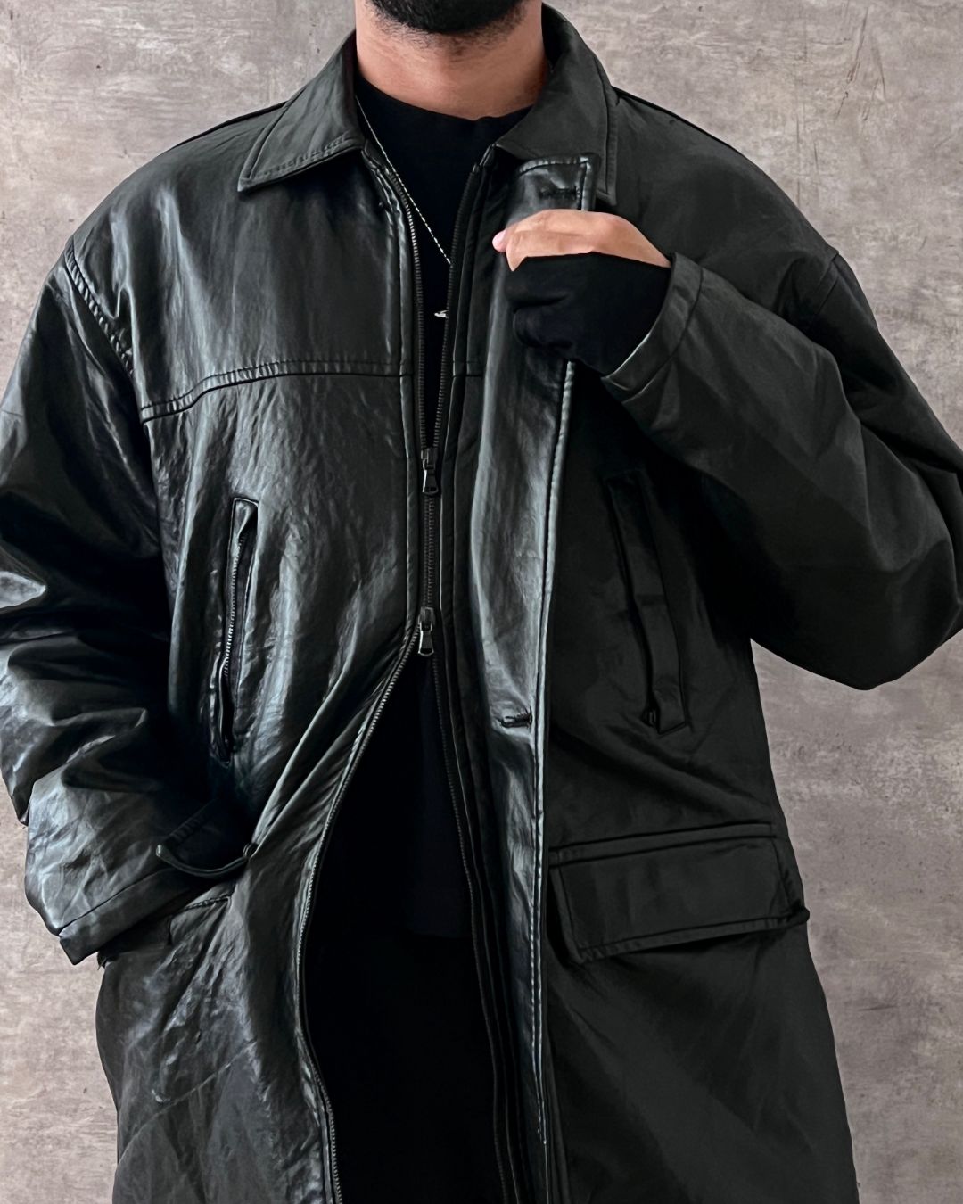 ITALIAN LEATHER JACKT (L)