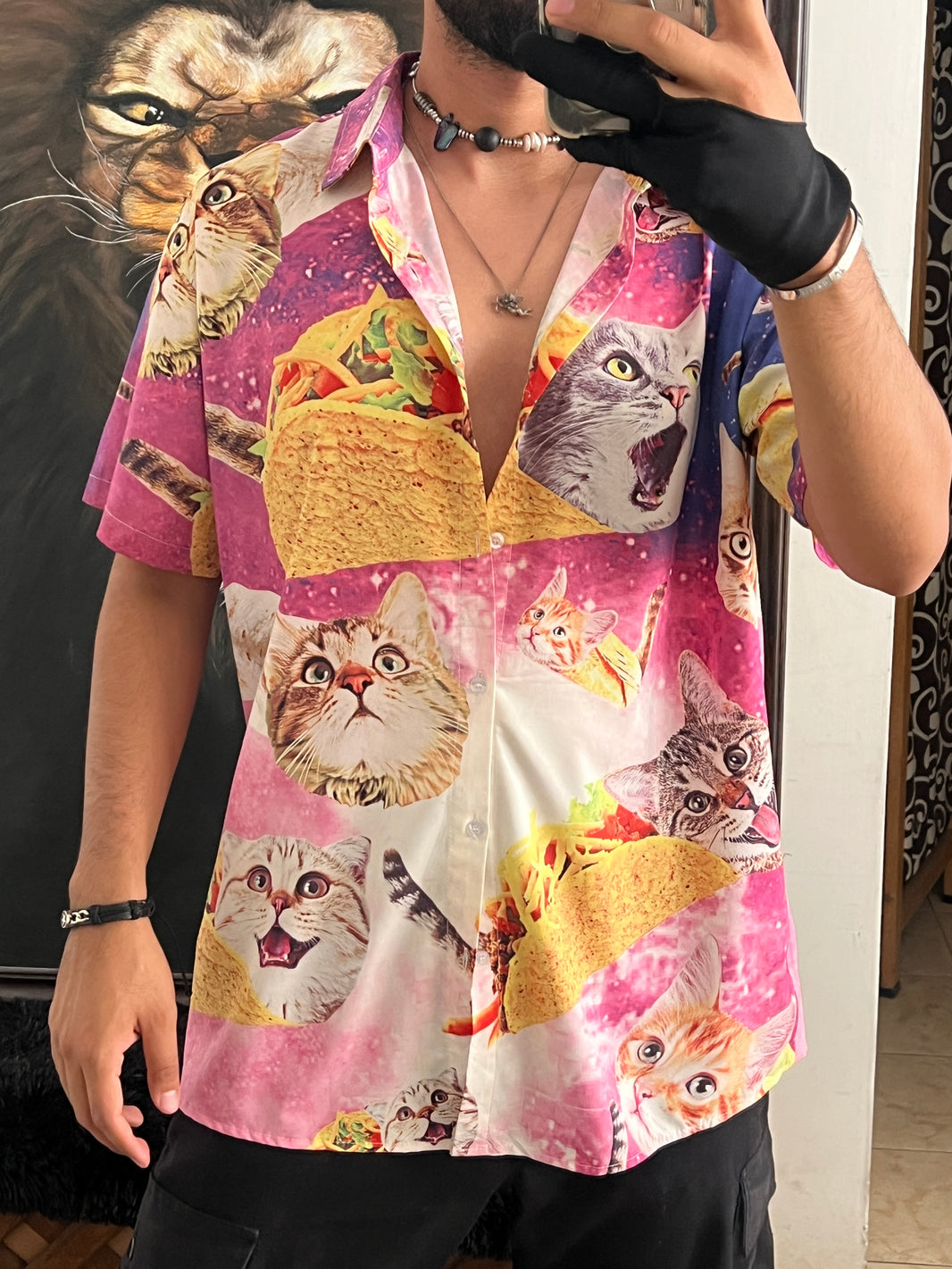 Cat tacos shirt (XL)