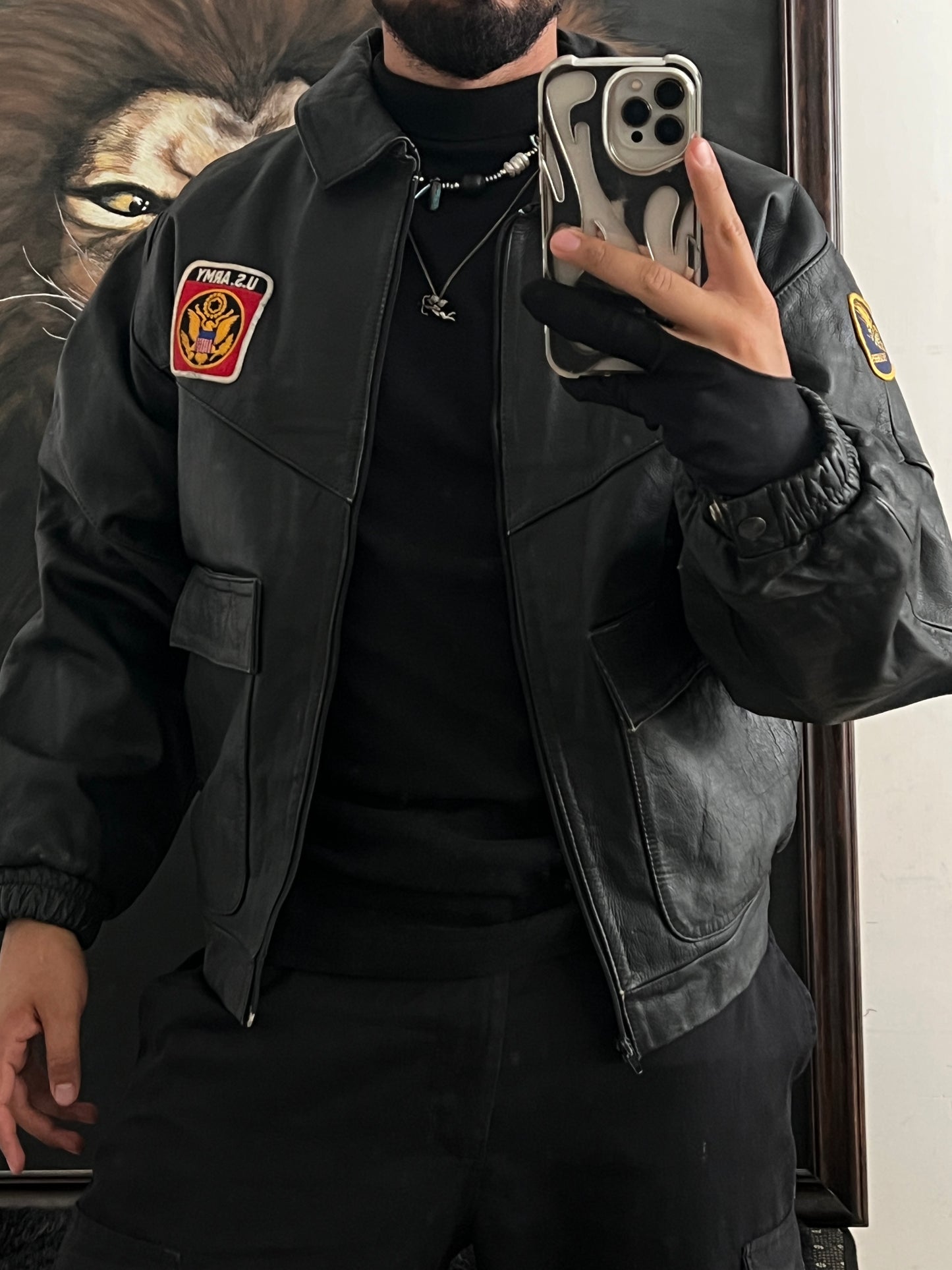 Vintage Leather Jacket (L)