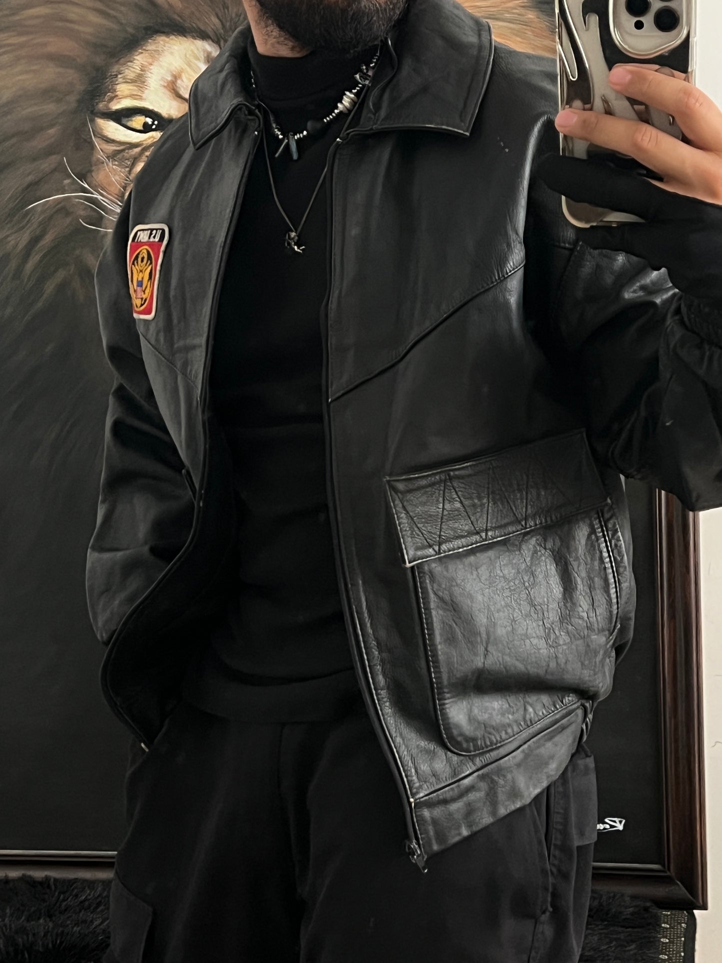 Vintage Leather Jacket (L)