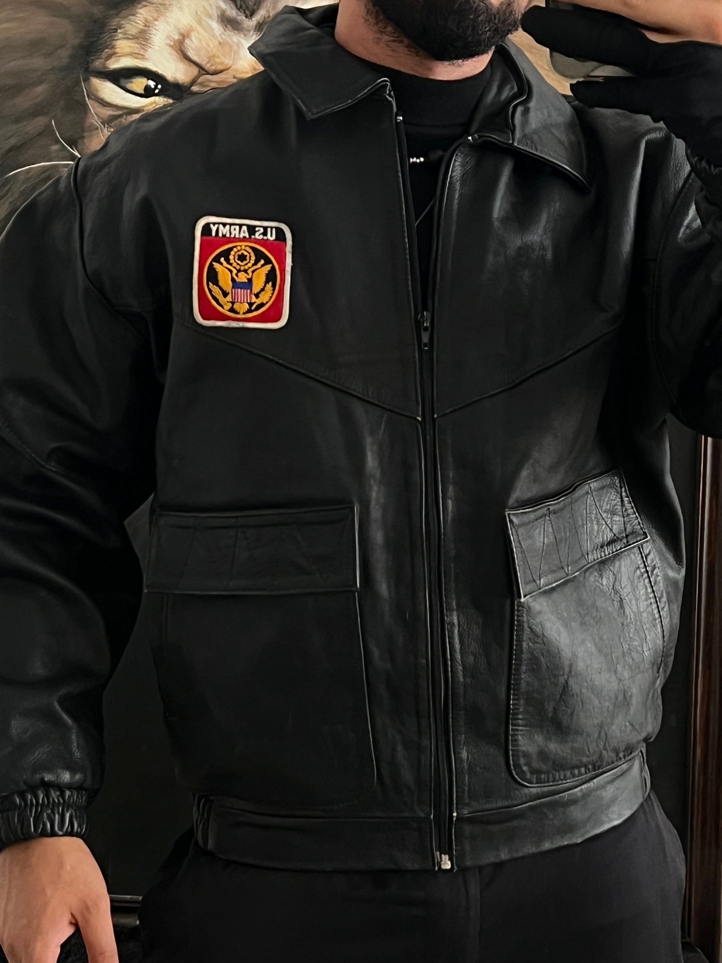 Vintage Leather Jacket (L)