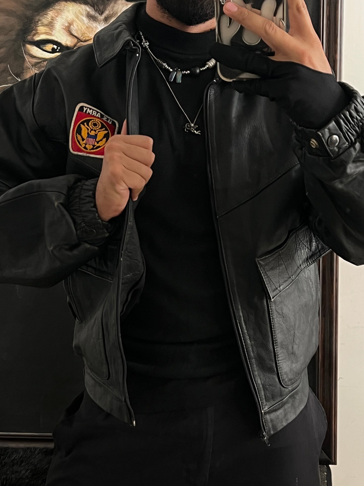 Vintage Leather Jacket (L)