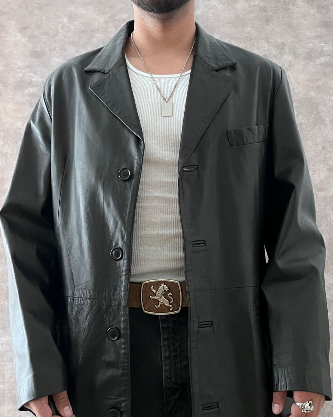 GABARDINA DE PIEL ITALIANA (L)