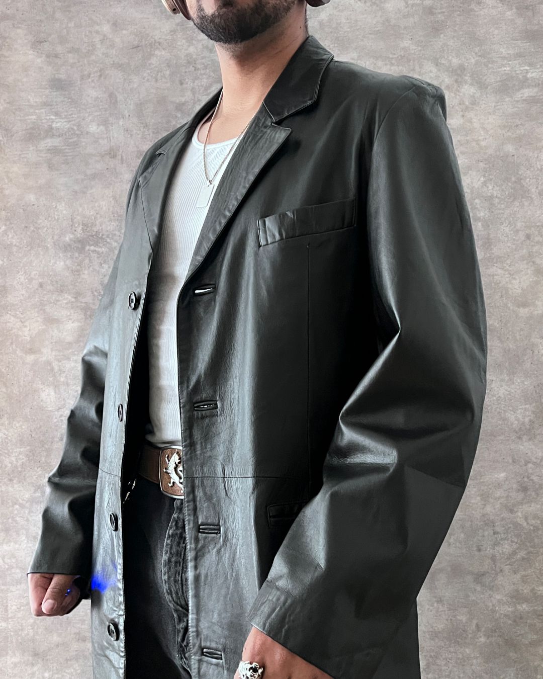 GABARDINA DE PIEL ITALIANA (L)