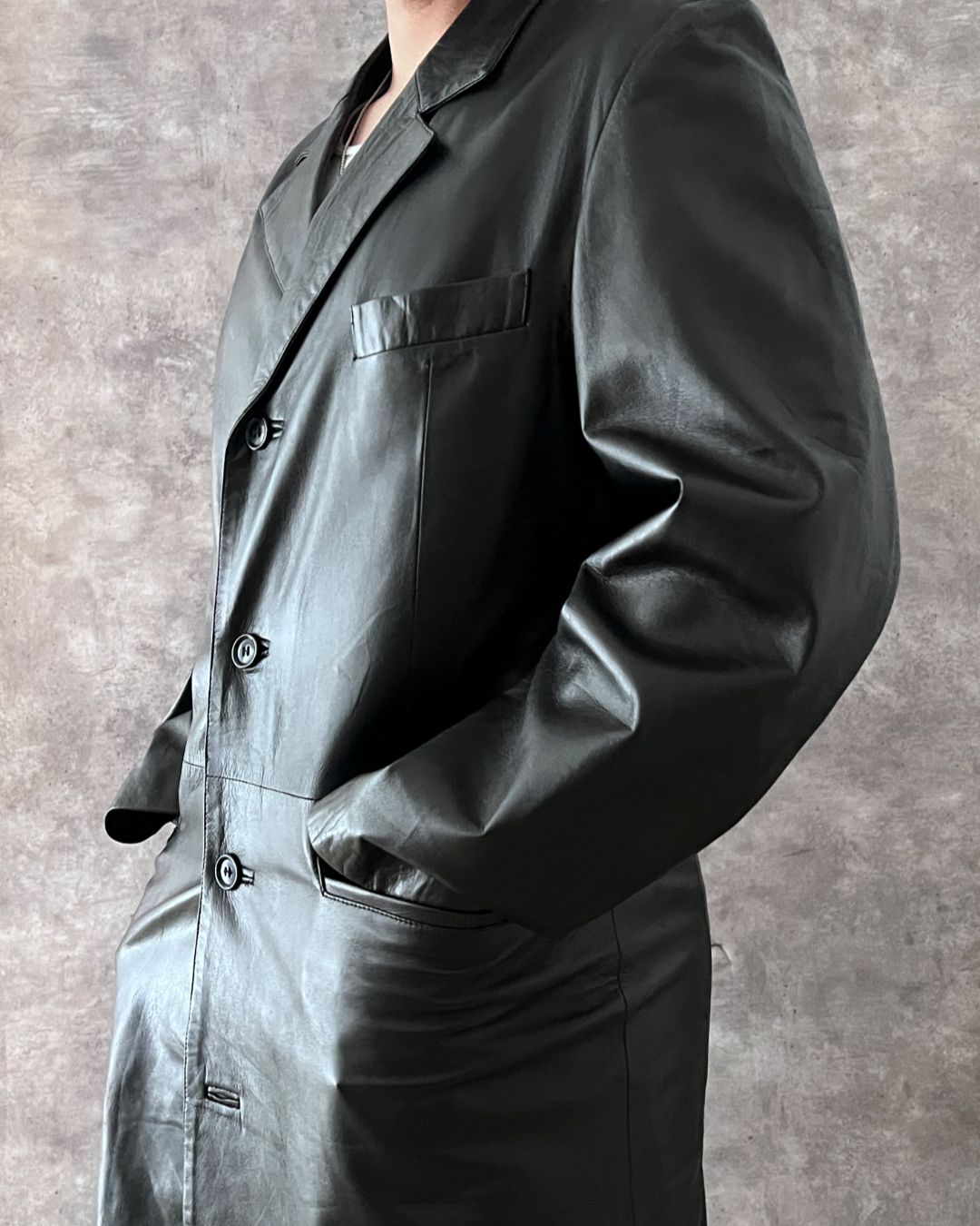 GABARDINA DE PIEL ITALIANA (L)