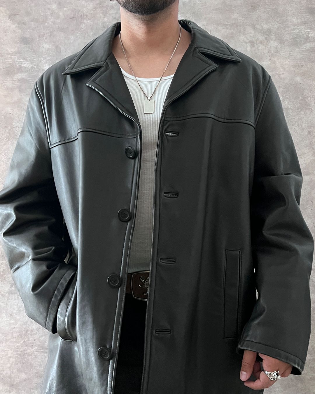 GABARDINA GUESS REAL LEATHER (2XL)