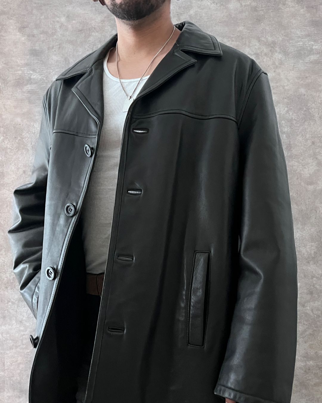 GABARDINA GUESS REAL LEATHER (2XL)