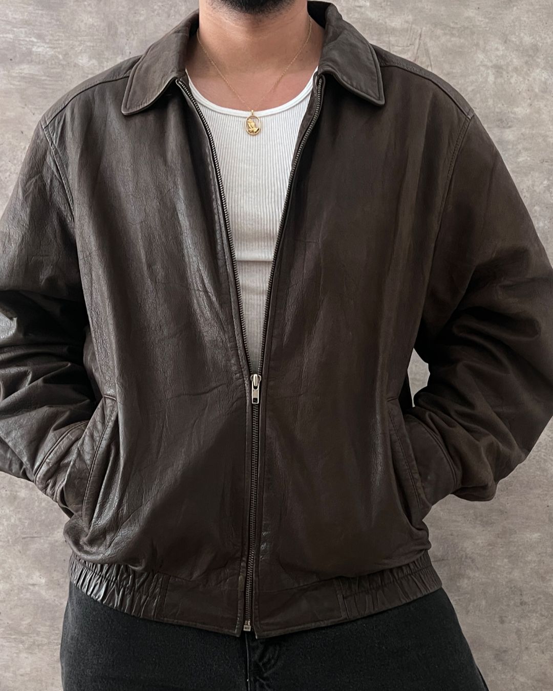 LEATHER JACKET (XL)