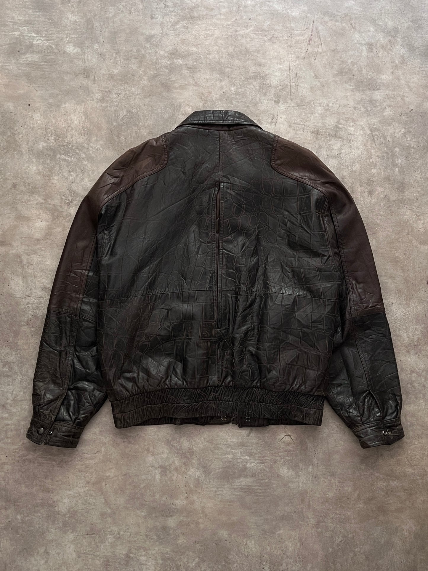 Vintage Leather Serpent Jacket (L)