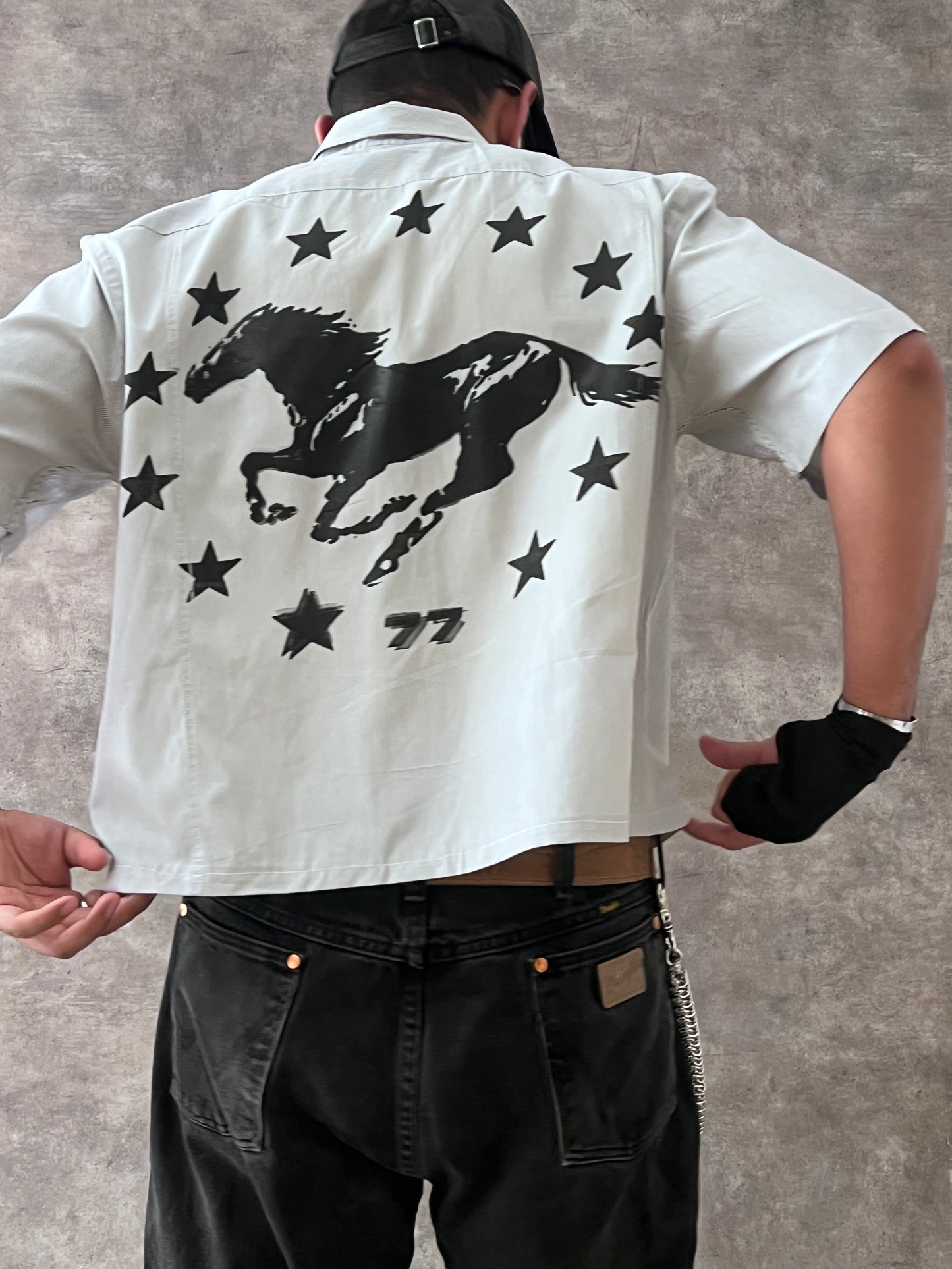 ASTRAL HORSE CROPPED SHIRT #05 - 77 ORIGINALS (L)