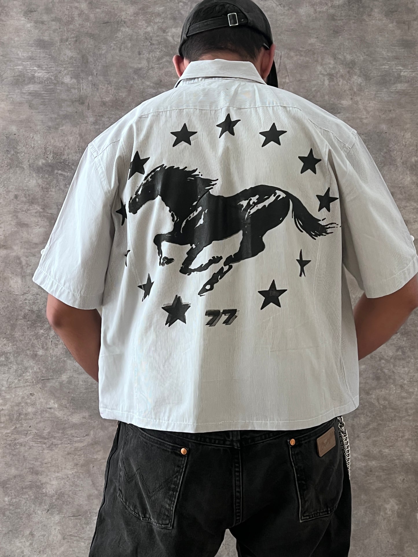 ASTRAL HORSE CROPPED SHIRT #05 - 77 ORIGINALS (L)