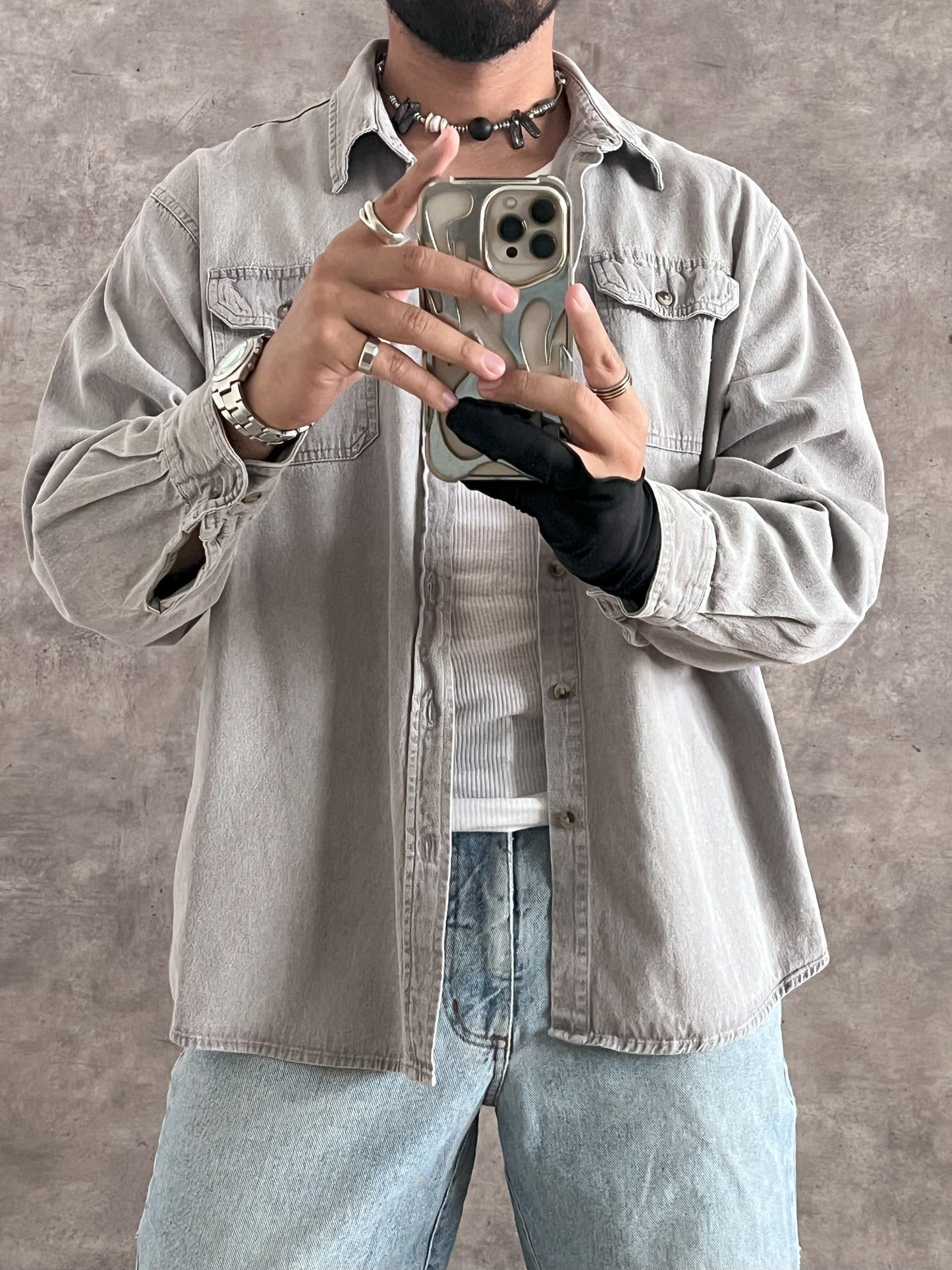Workwear / Grey shirt Wrangler 2 (XL)