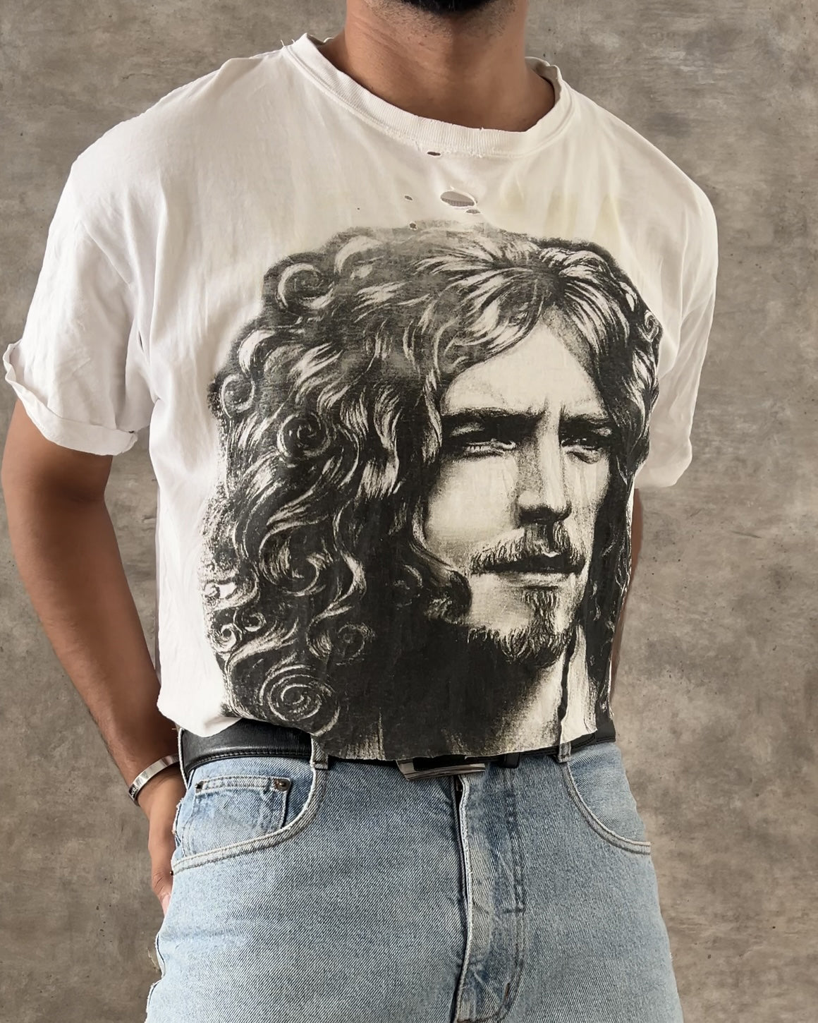 Vintage 70's Led Zepellin Robert Plant Croped (M)