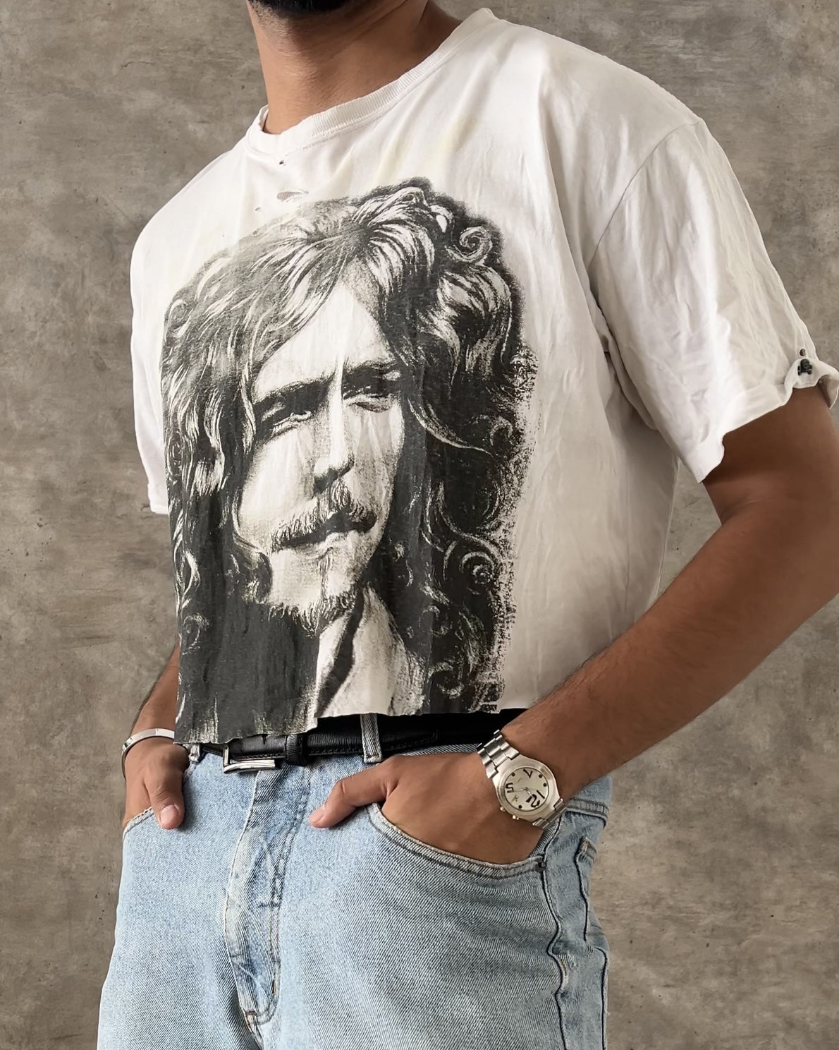 Vintage 70's Led Zepellin Robert Plant Croped (M)