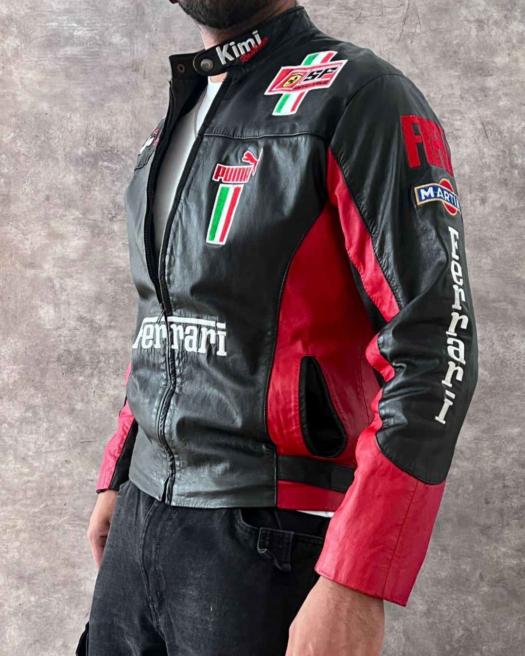 FERRARI RACER LEATHER JACKET (S/M)