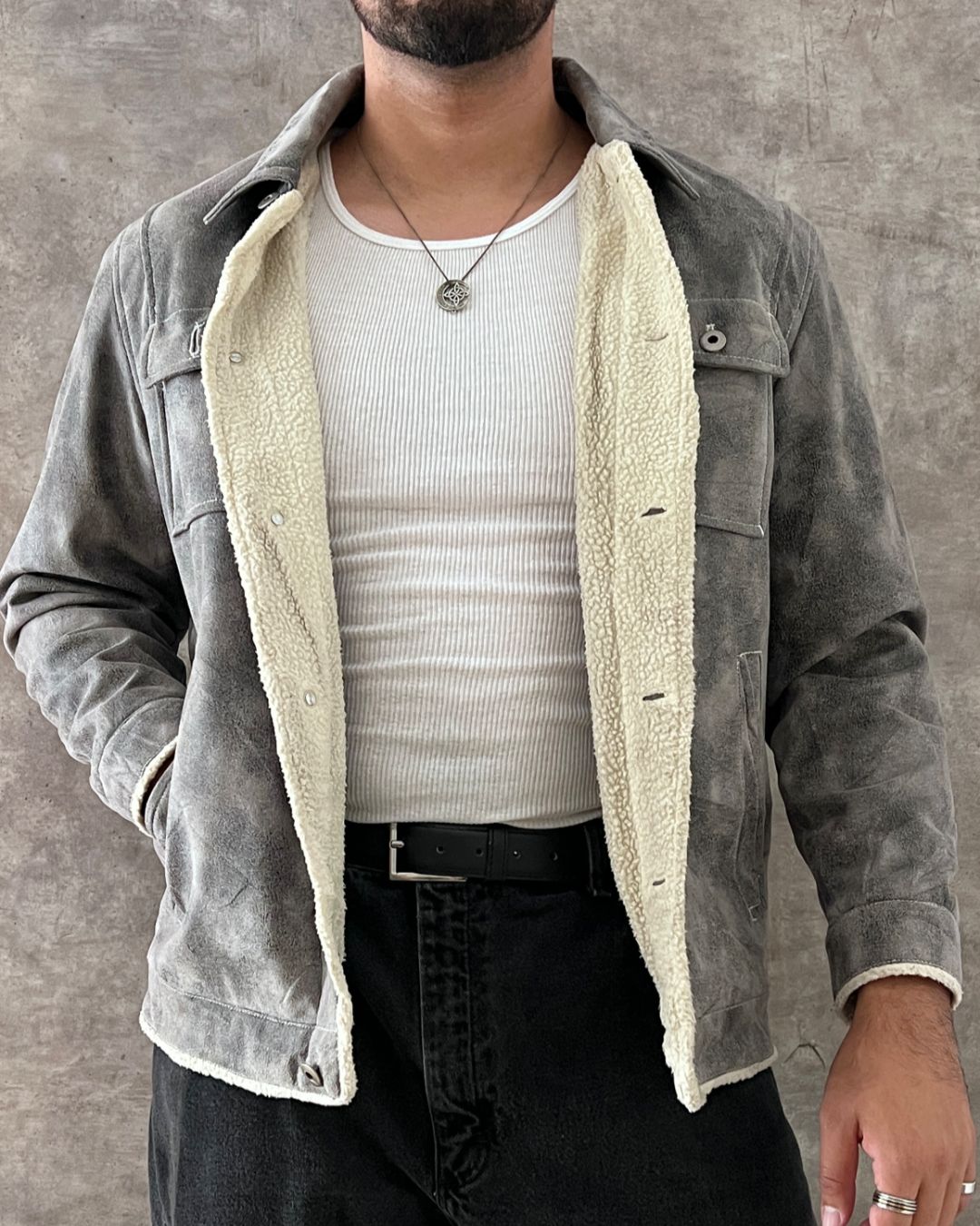 SHERPA GREY JACKET (M)