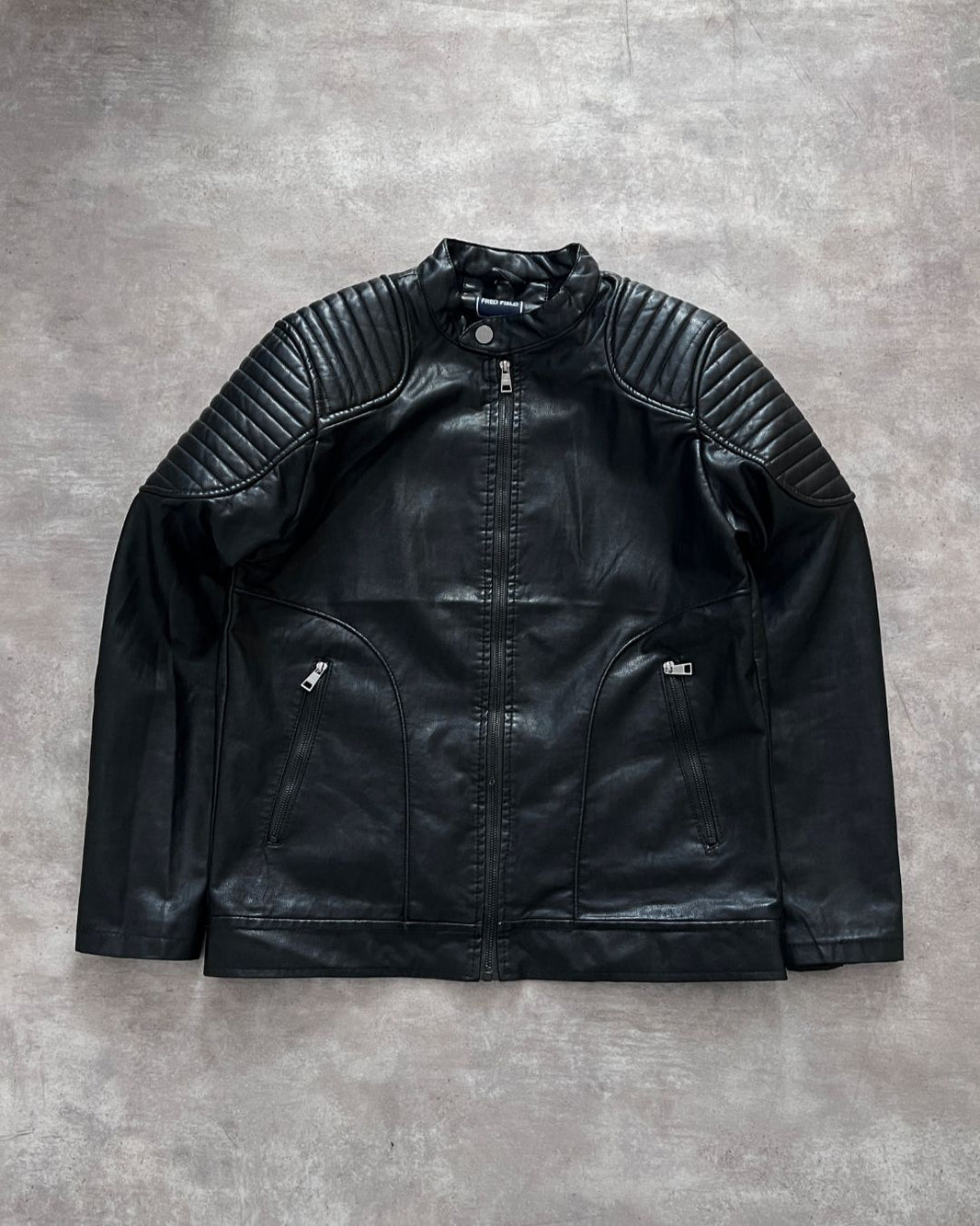RACER FAUX LEATHER JACKET (M)