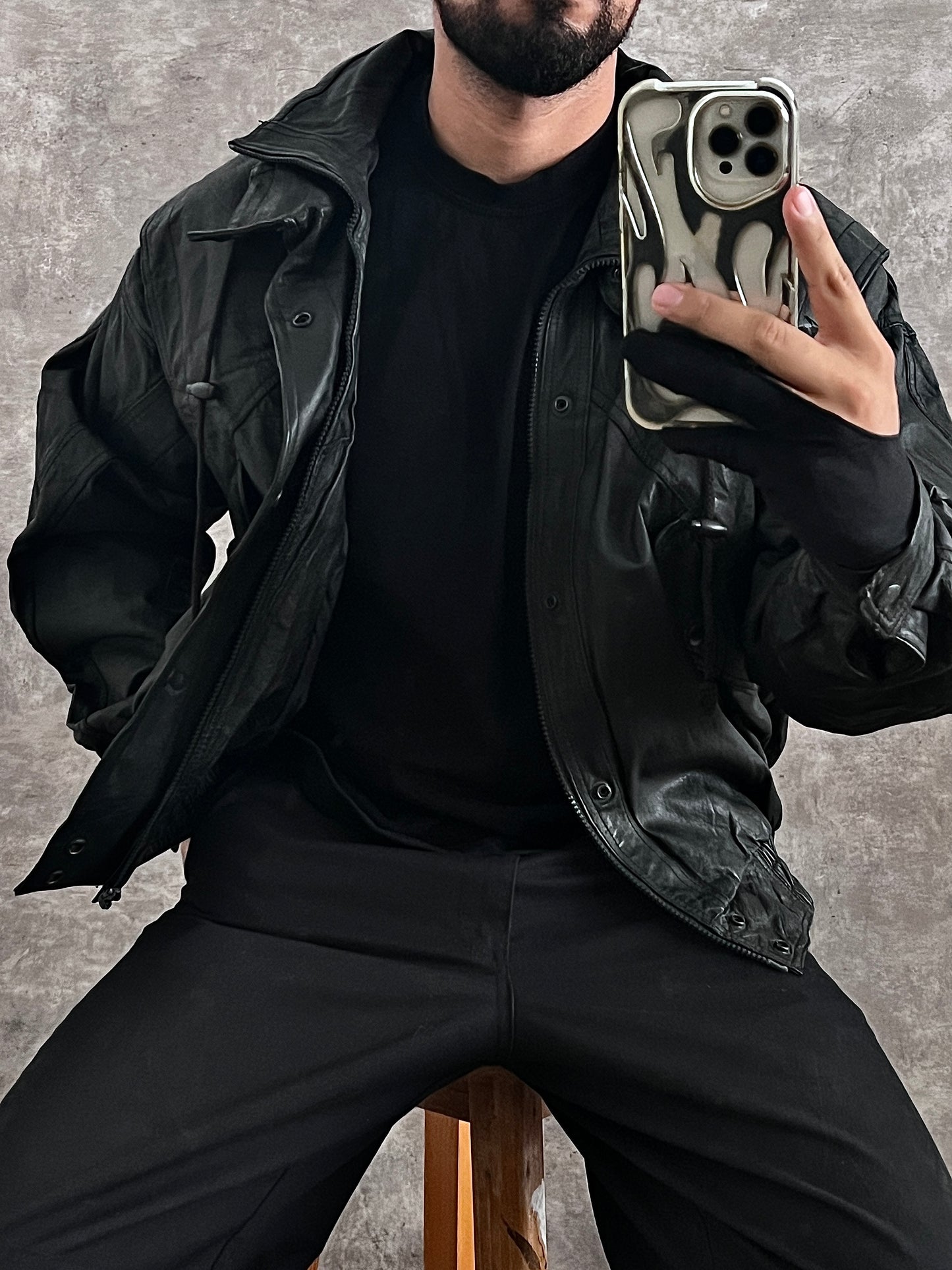 Leather Double Jacket (M)