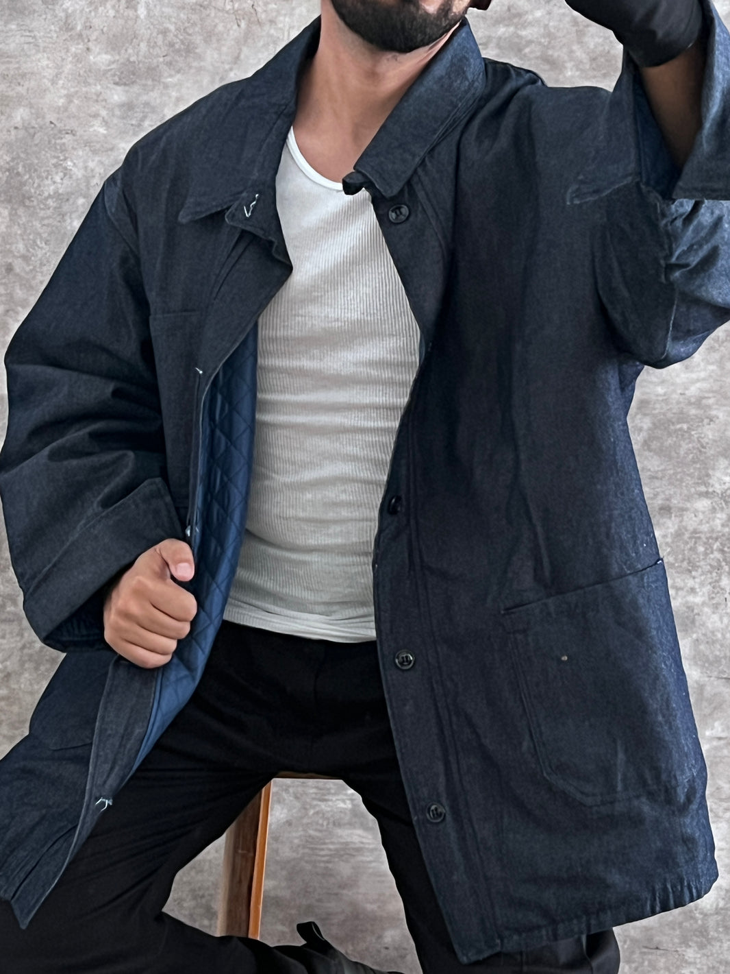 Gabardina de mezclilla (4XL)