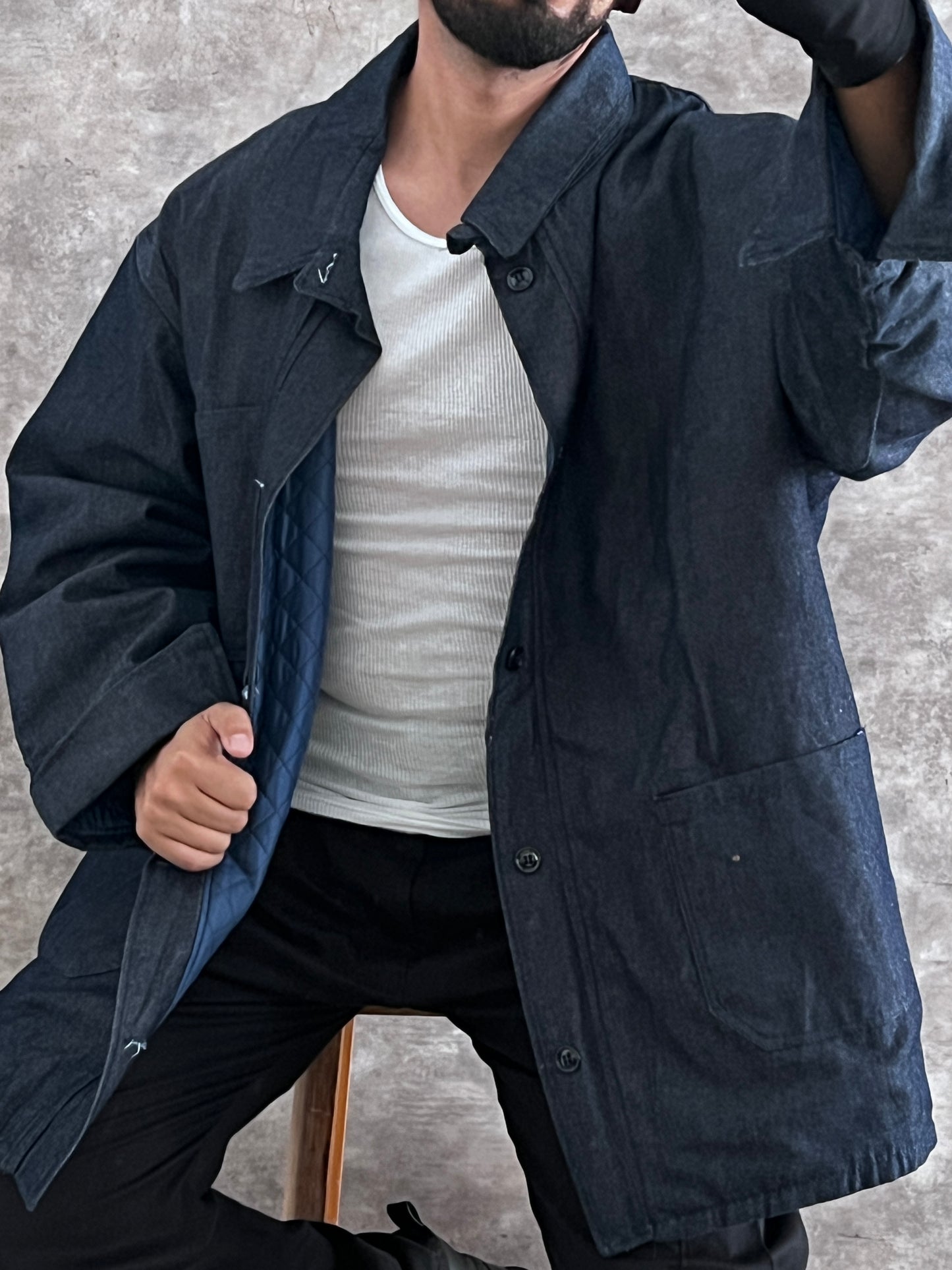 Gabardina de mezclilla (4XL)