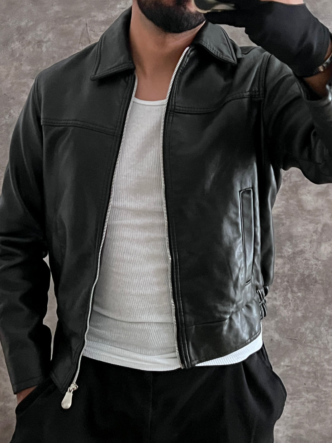 Leather jacket (S)