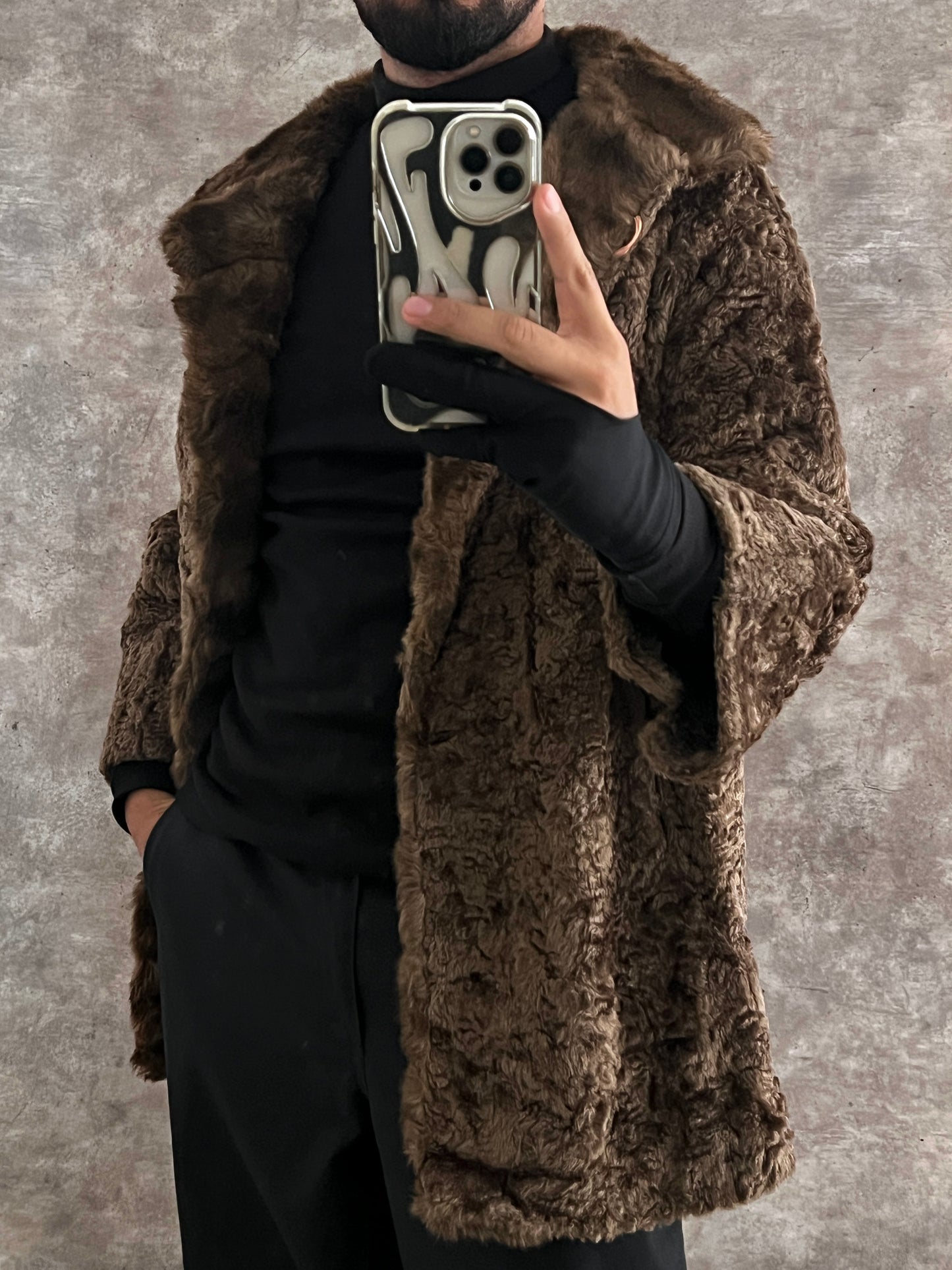 Faux fur Coat (S)