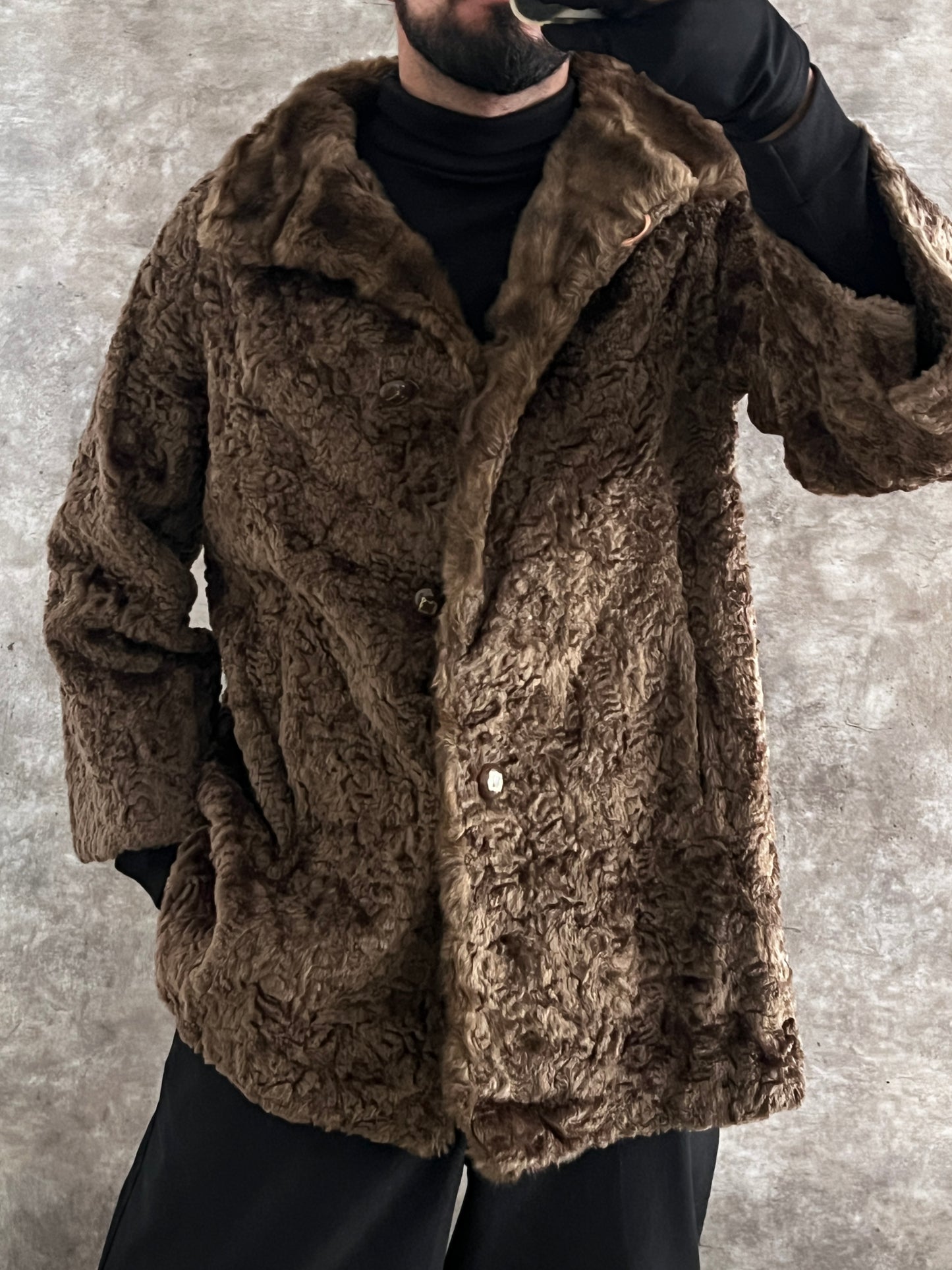 Faux fur Coat (S)