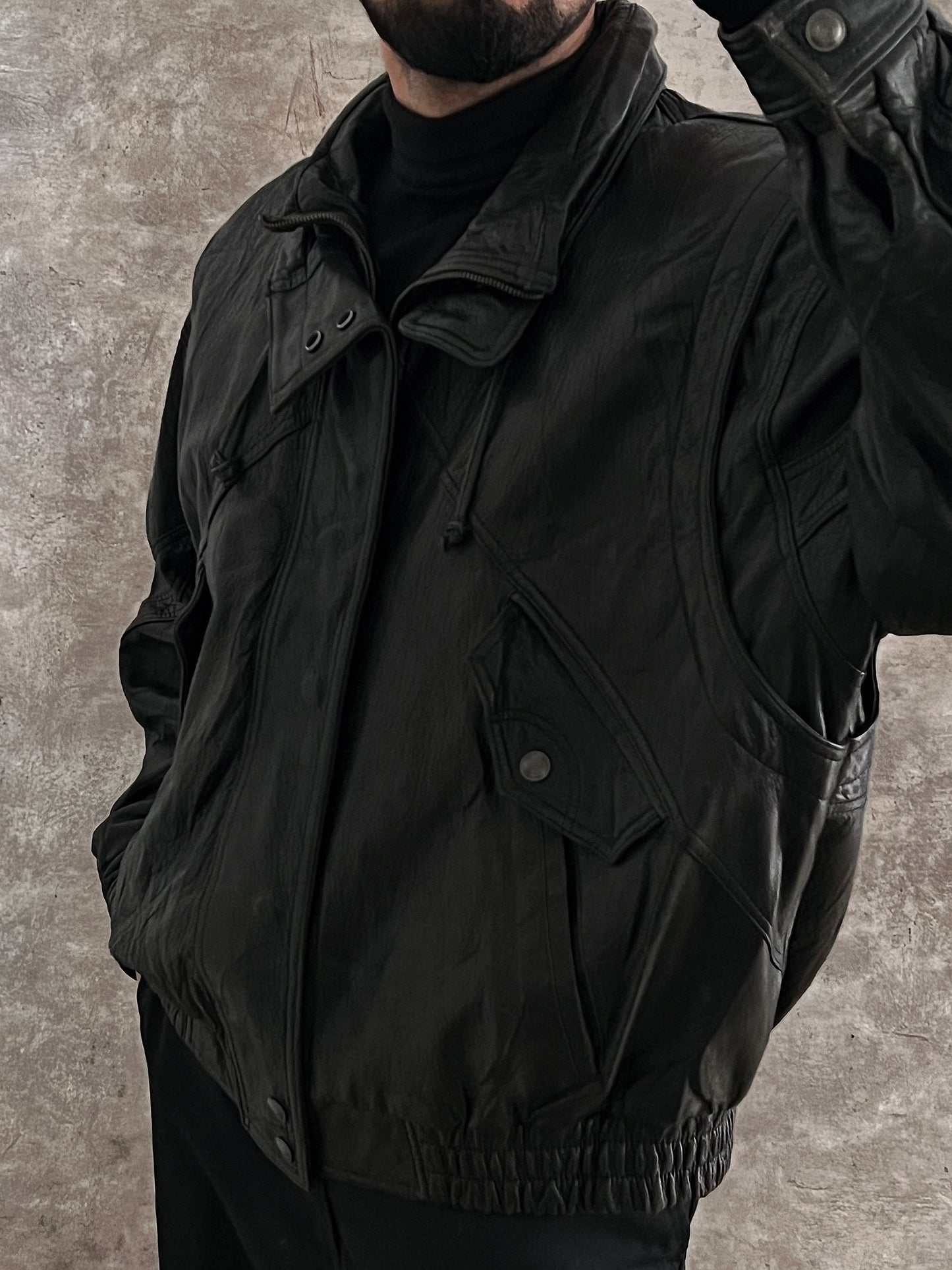 Bomber Leather Jacket (XL)