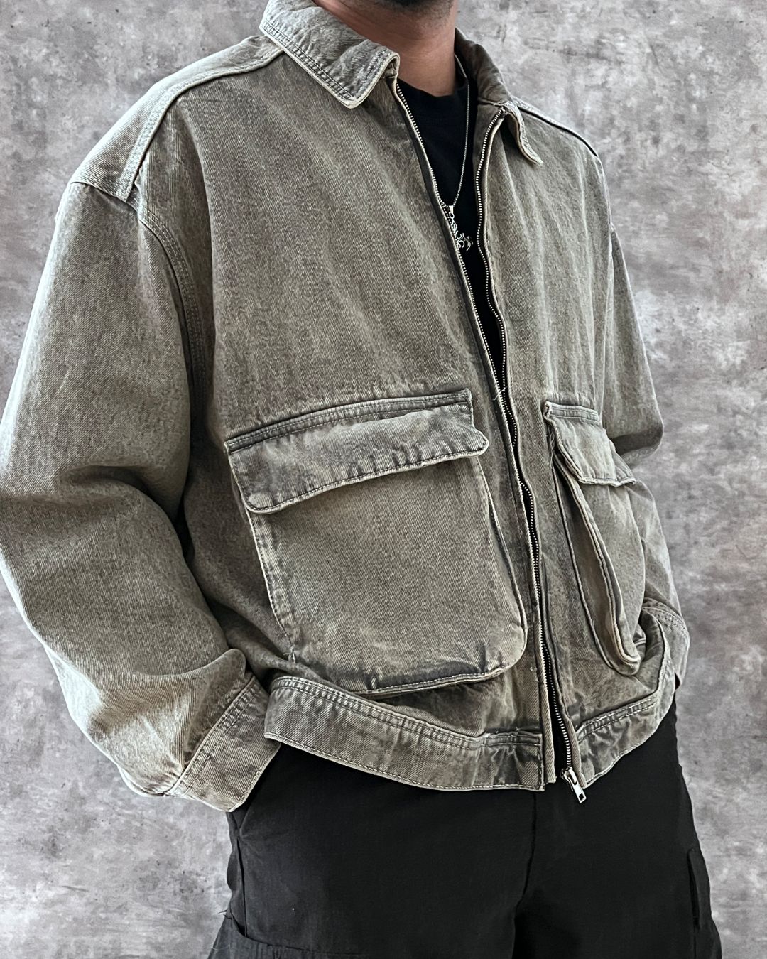 DENIM JACKET BOXY FIT (M)