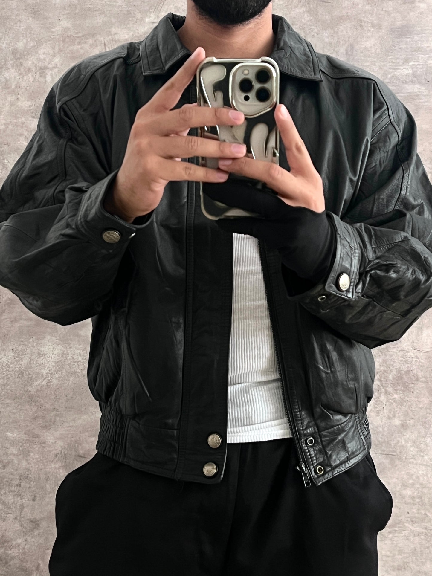 Bomber Leather jacket (M)