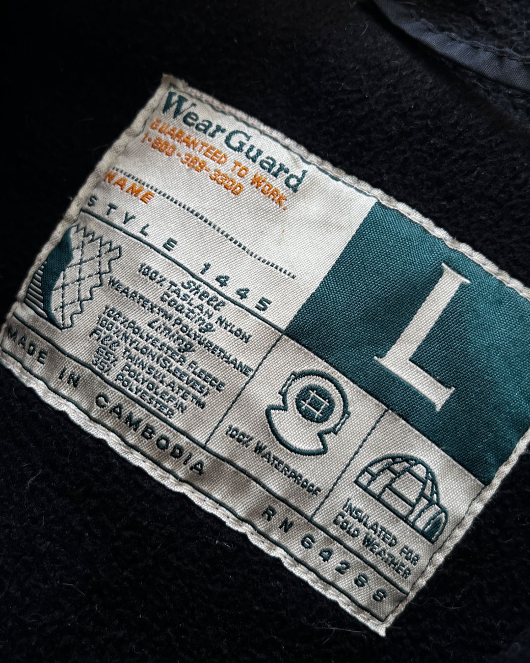 BLACK WINDBREAKER WEARGUARD (L)