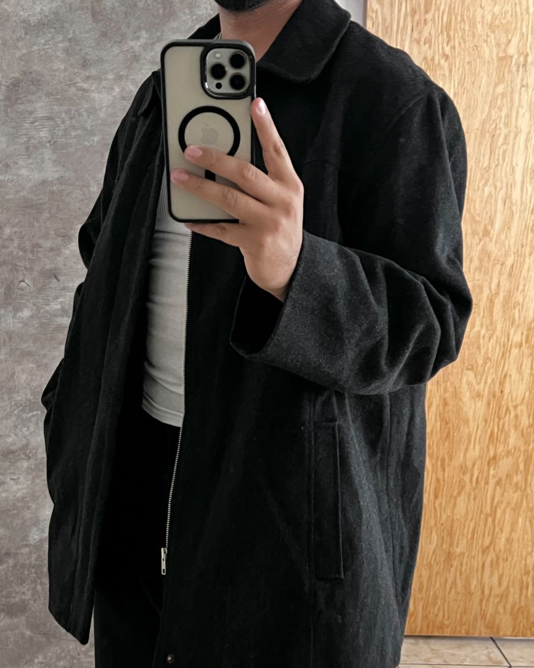 WOOL BLEND COAT (XL)