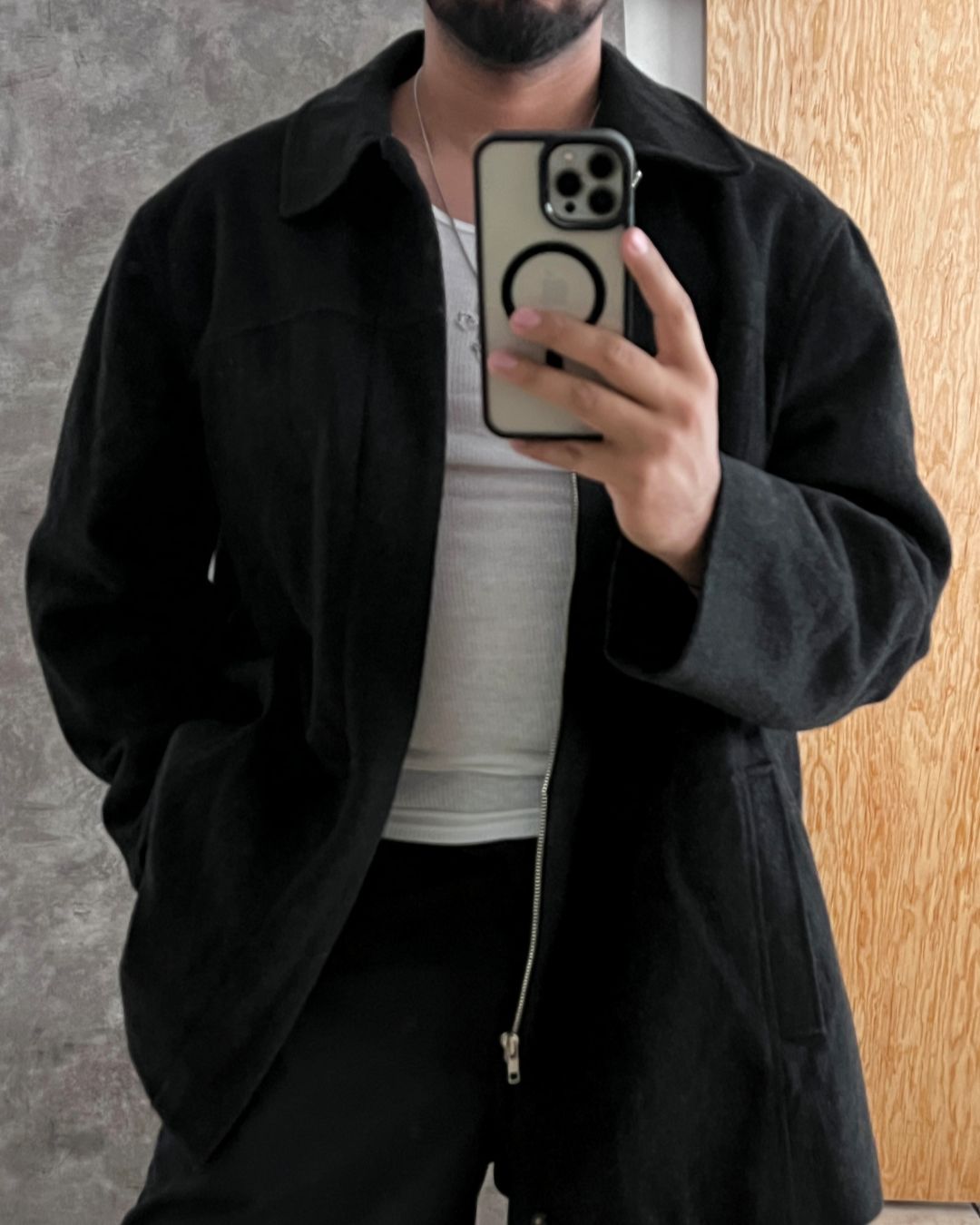 WOOL BLEND COAT (XL)