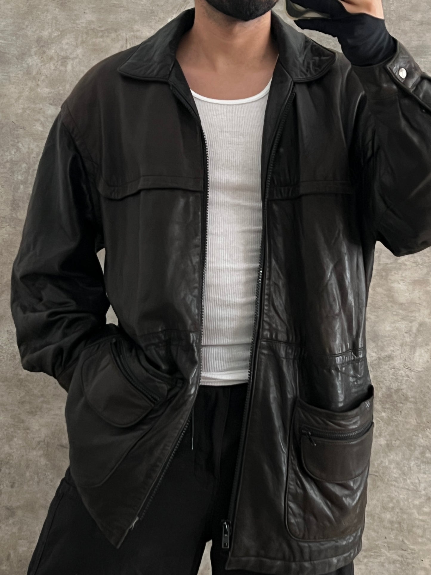 COWBOY LEATHER JACKET (M)