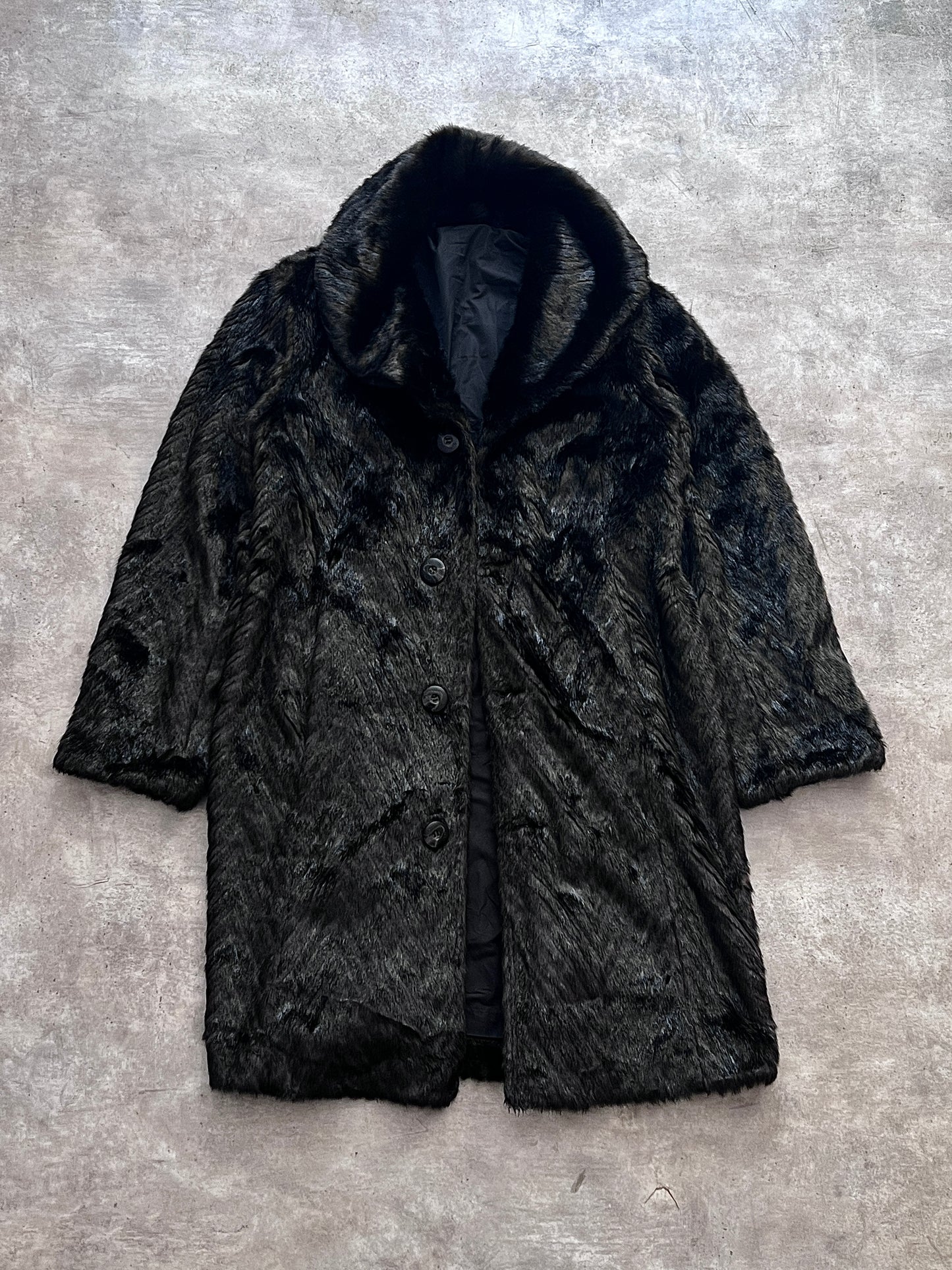 FAUX FUR DOUBLE VIEW COAT (S)