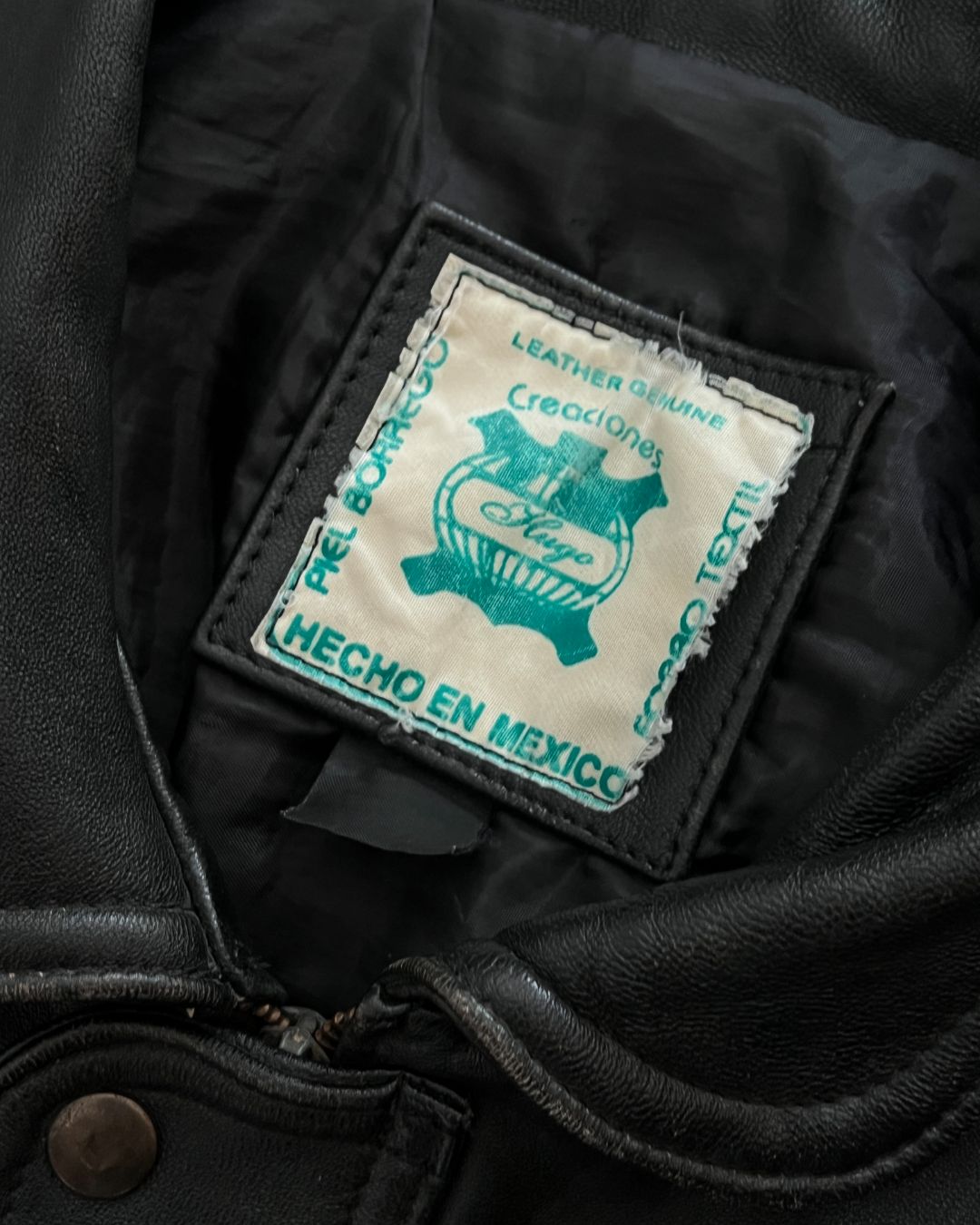 BOMBER LEATHER JACKET (L/XL)