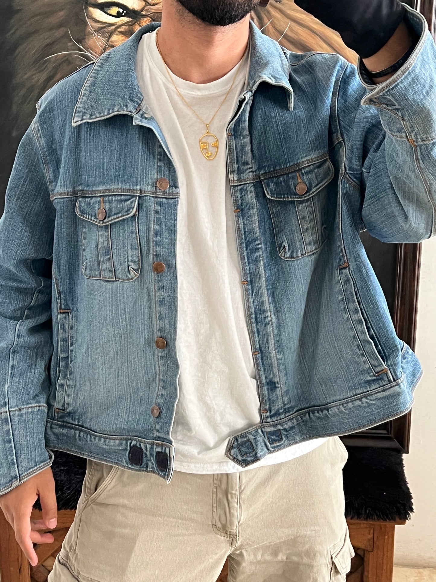 Boxy denim jacket (M)
