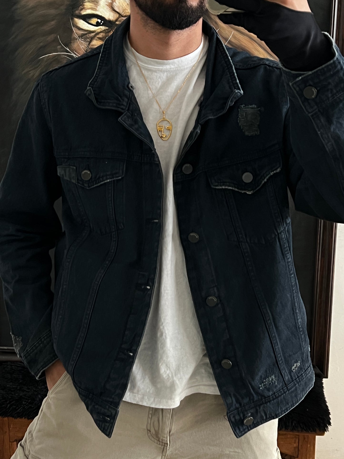 Blue denim jacket NY (M)