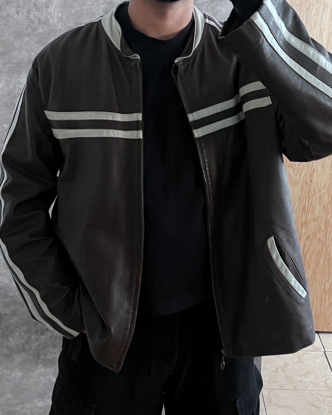 RACER LEATHER JACKET (XL)