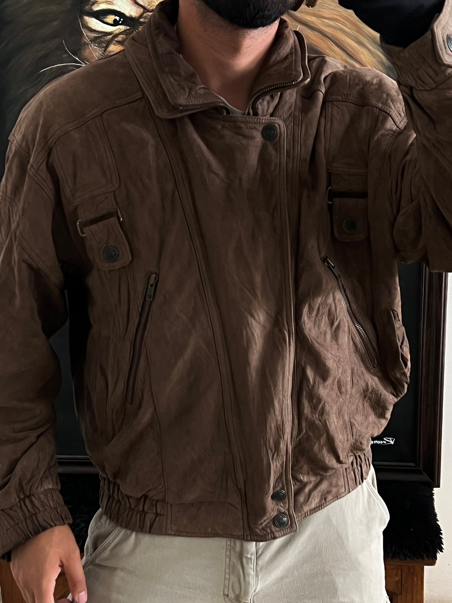 Vintage leather jacket 3M (L)
