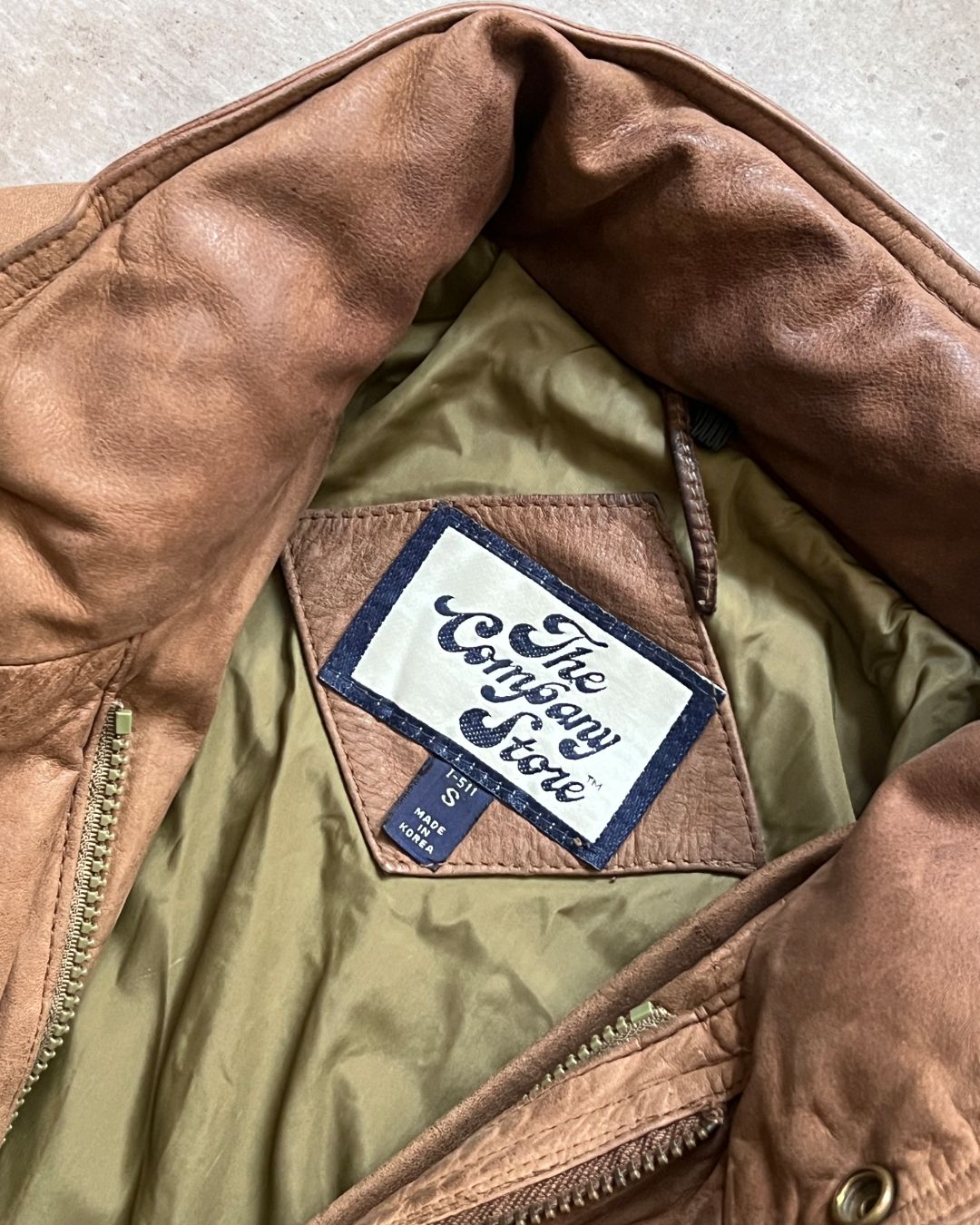 BOMBER LEATHER JACKET (S)