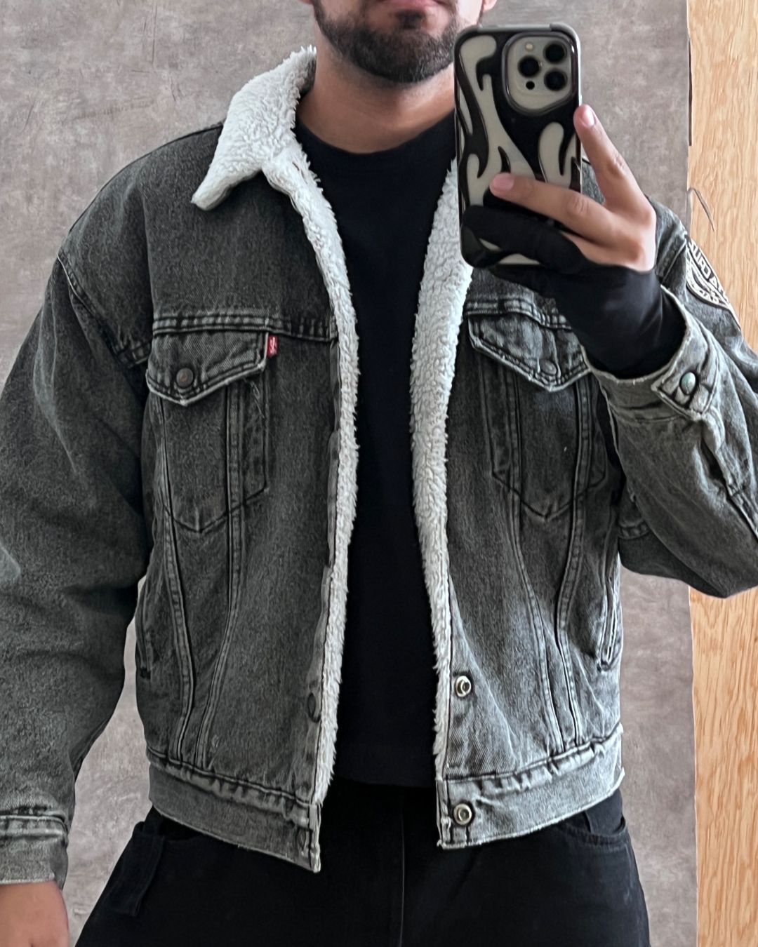 VINTAGE SANTA CRUZ SHERPA JACKET LEVI'S (M)