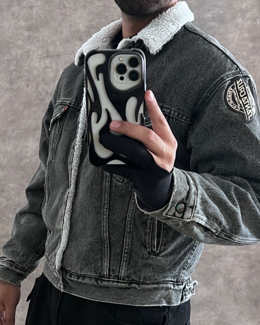 VINTAGE SANTA CRUZ SHERPA JACKET LEVI'S (M)