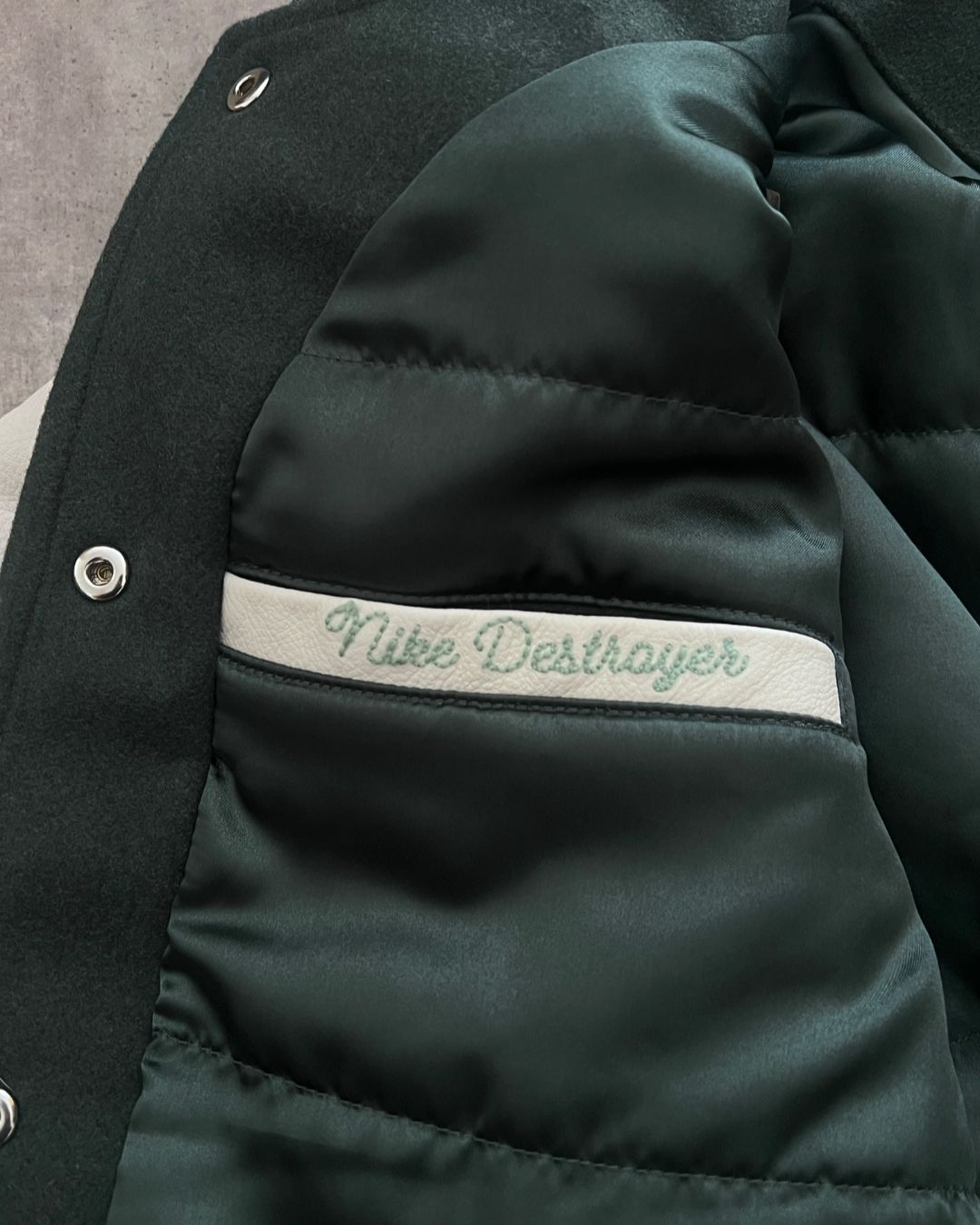 LEATHER WOOL DETROYER NIKE JACKET (S)