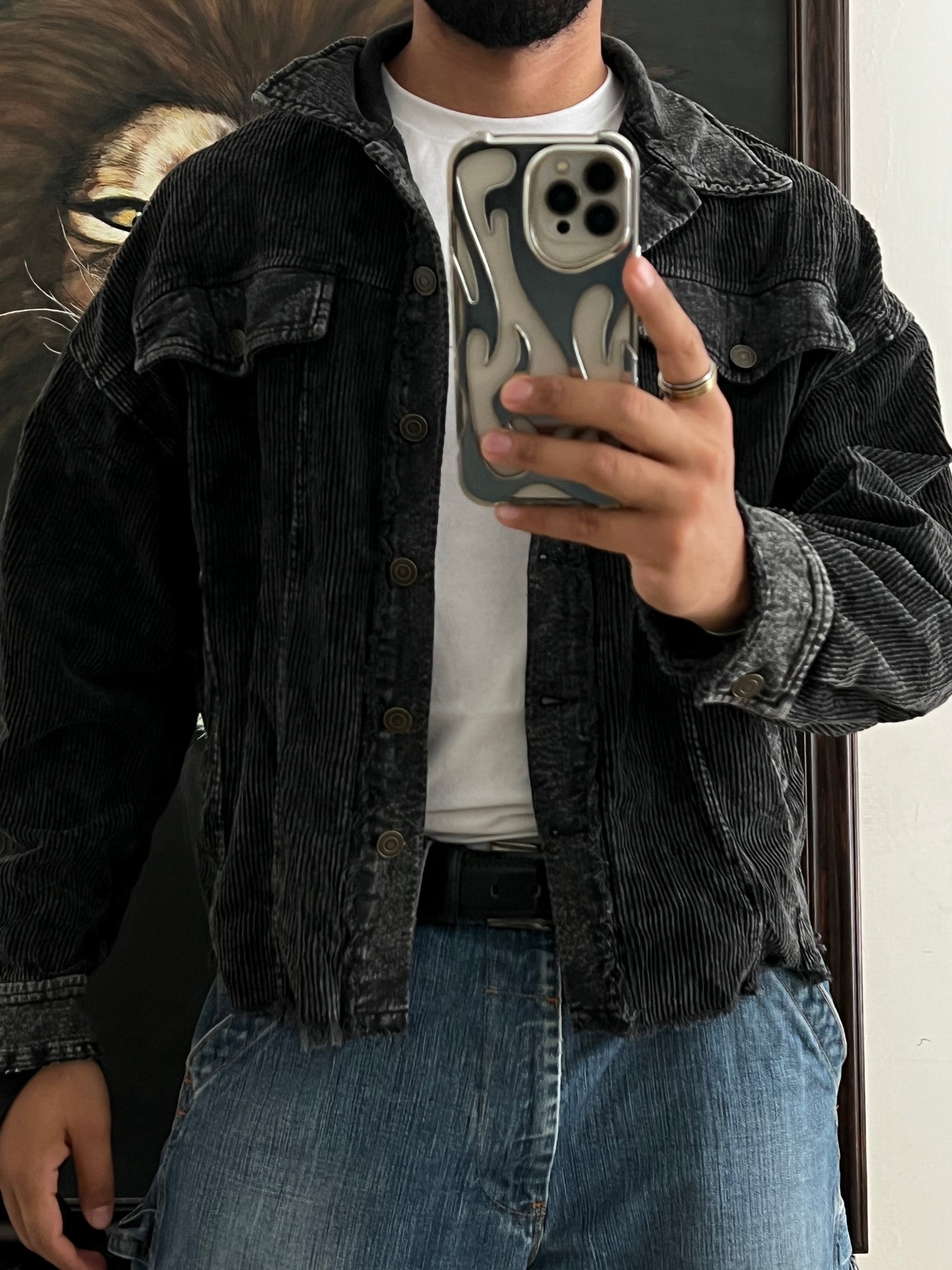 Boxy denim jacket (L)
