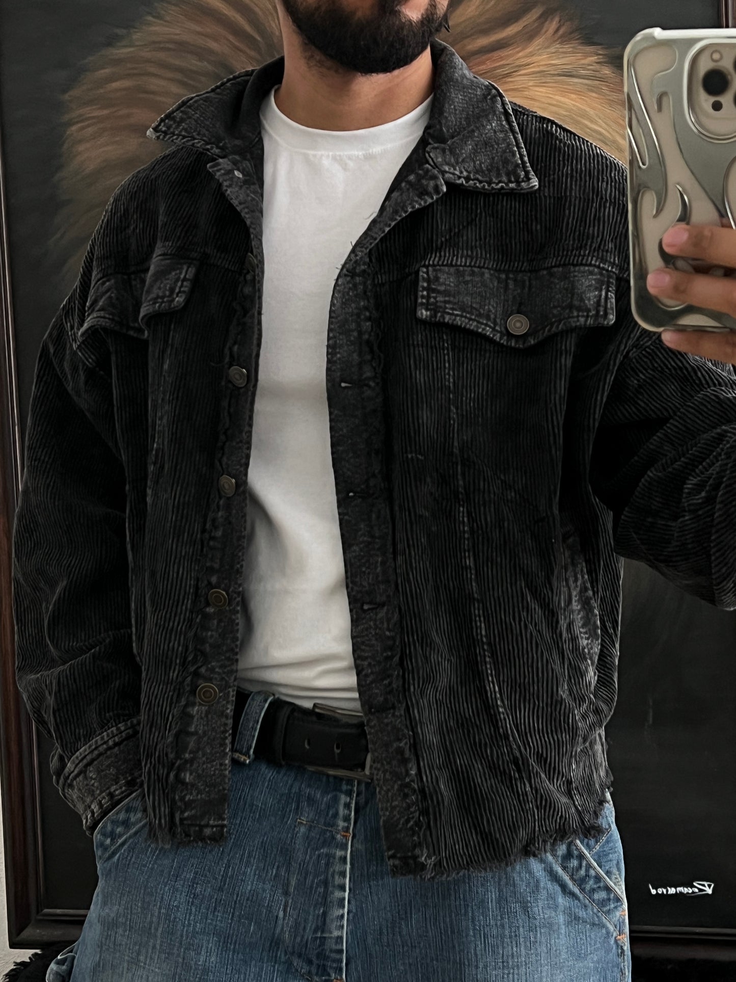 Boxy denim jacket (L)