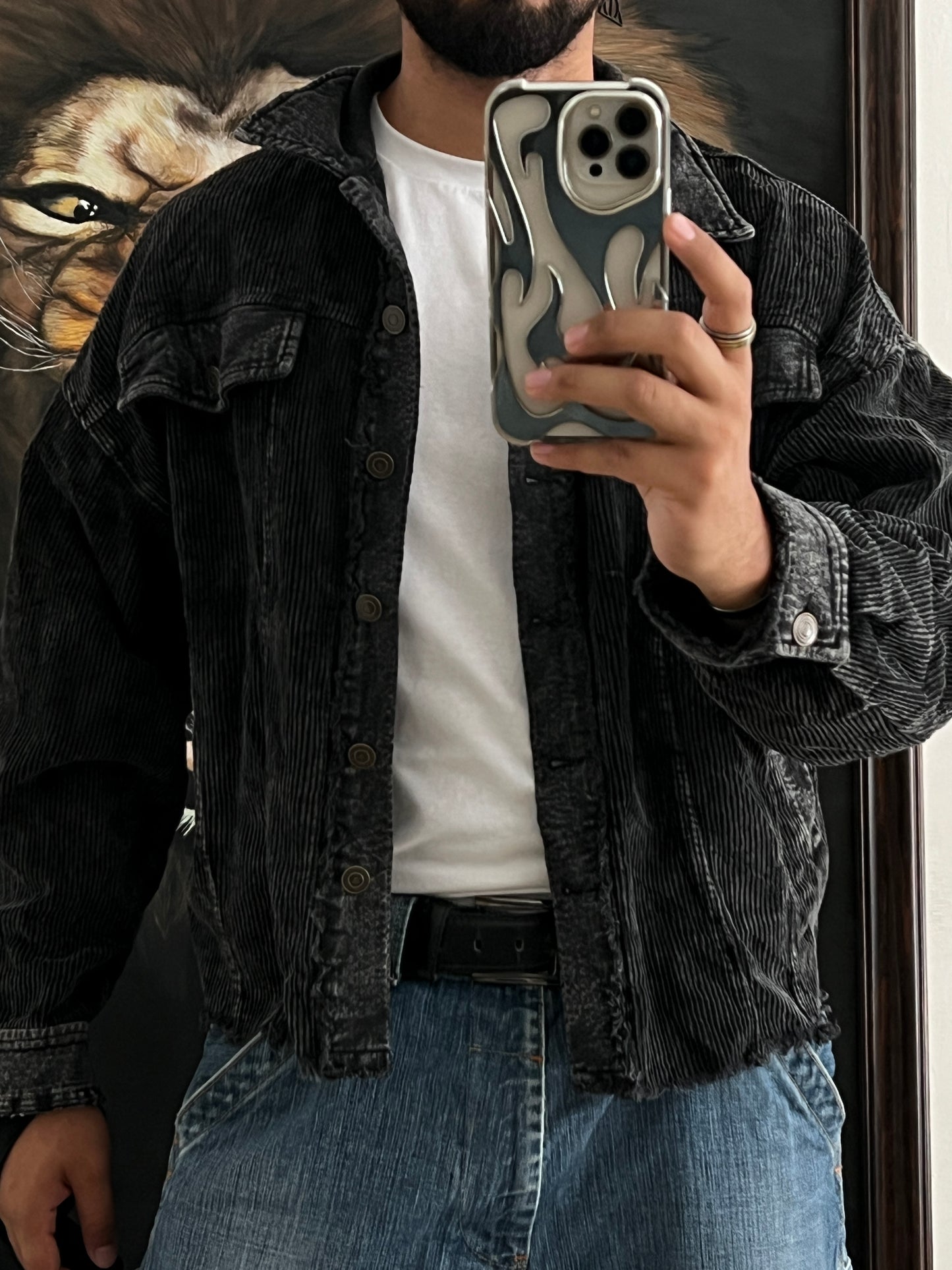 Boxy denim jacket (L)