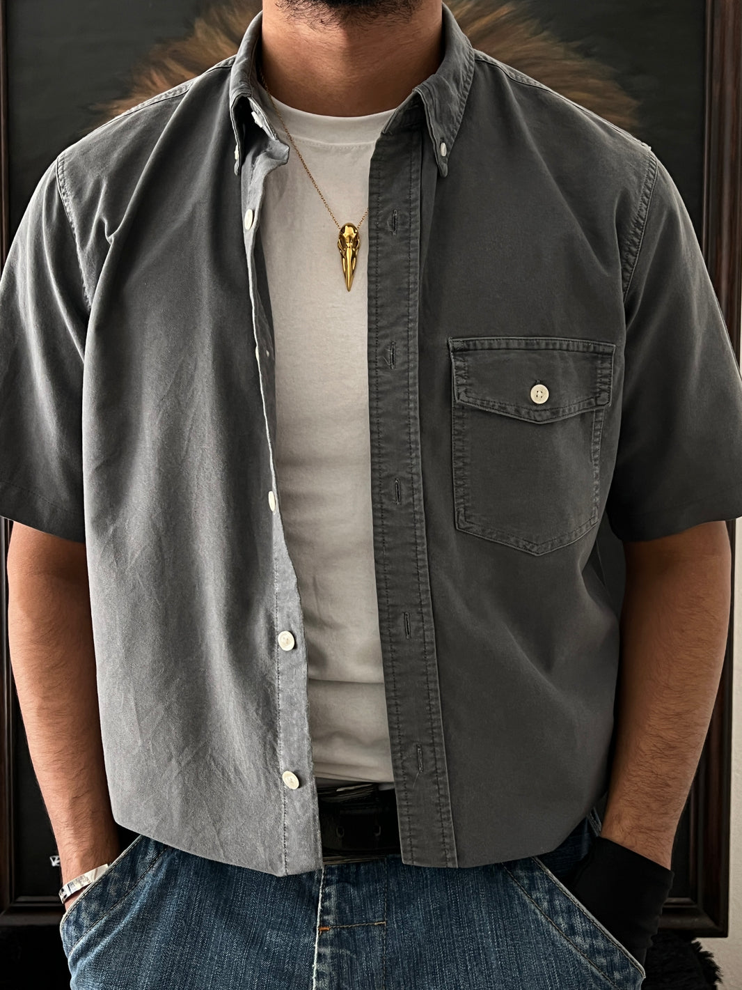Work shirt / cropped fit (L)