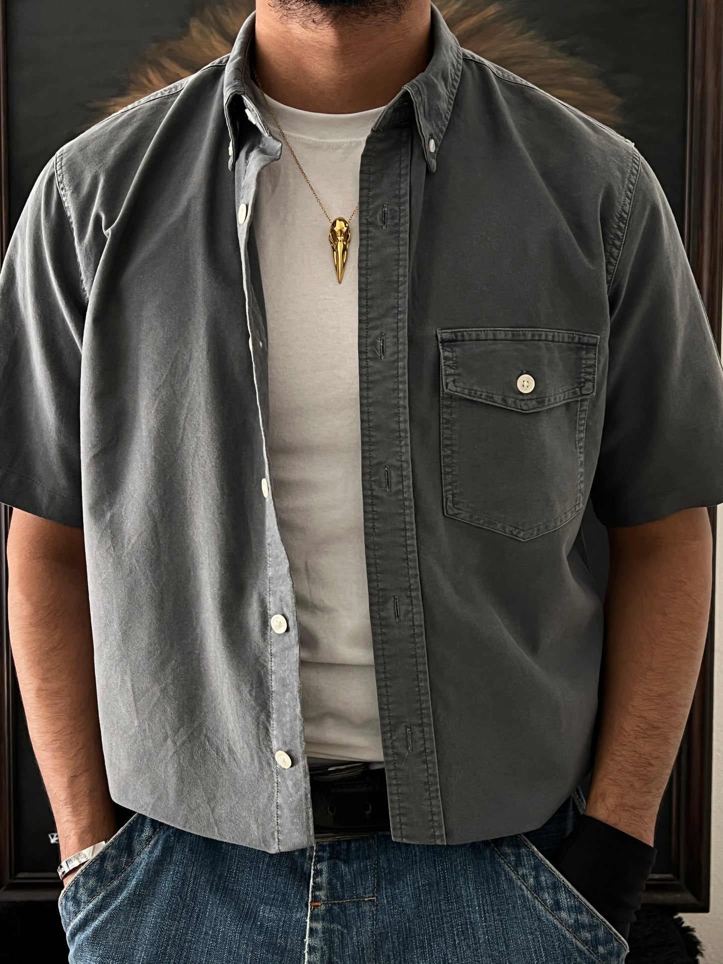 Work shirt / cropped fit (L)